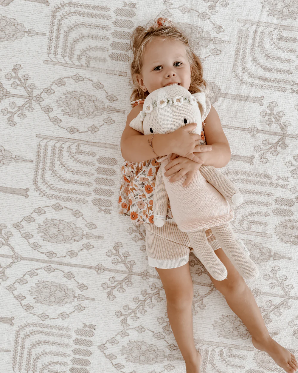 Iska Grey Plush Rollie Pollie Round Playmat - Image 3