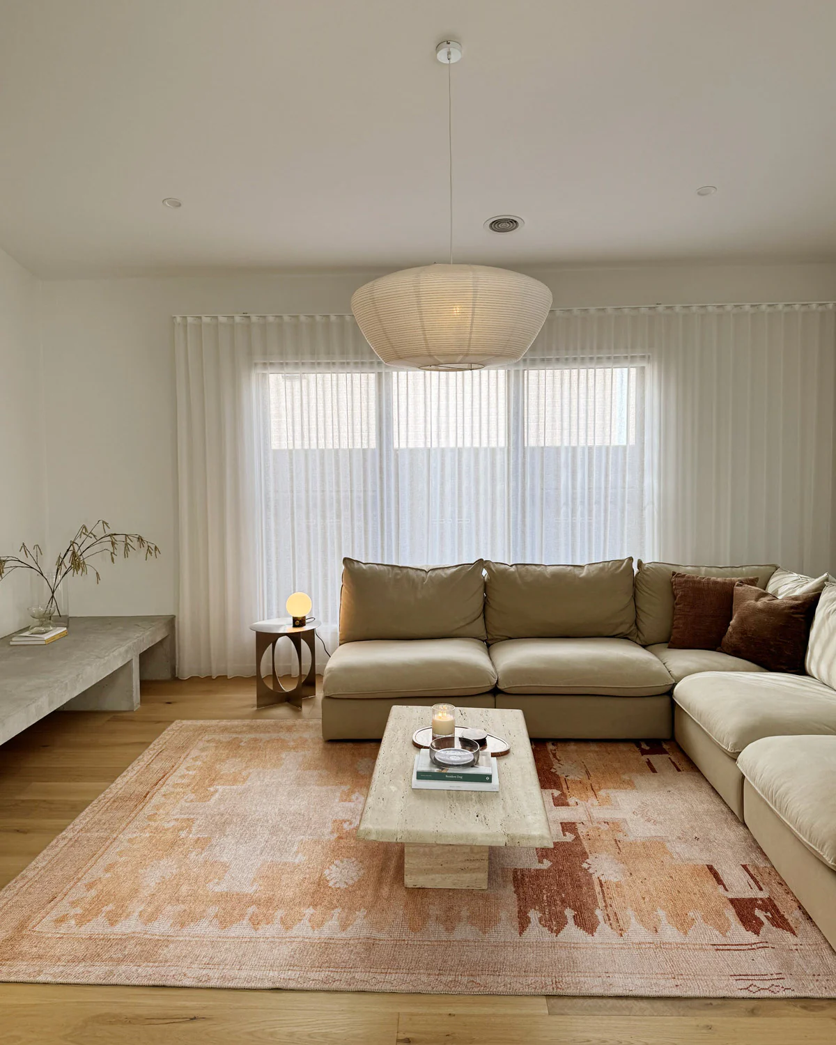 Isola Cream and Rust Tribal Washable Rug - Image 3