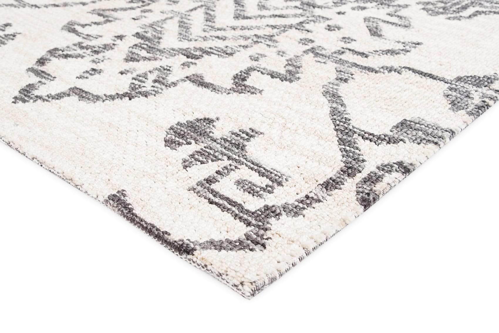 Issey Ivory And Grey Tribal Rug - Image 8