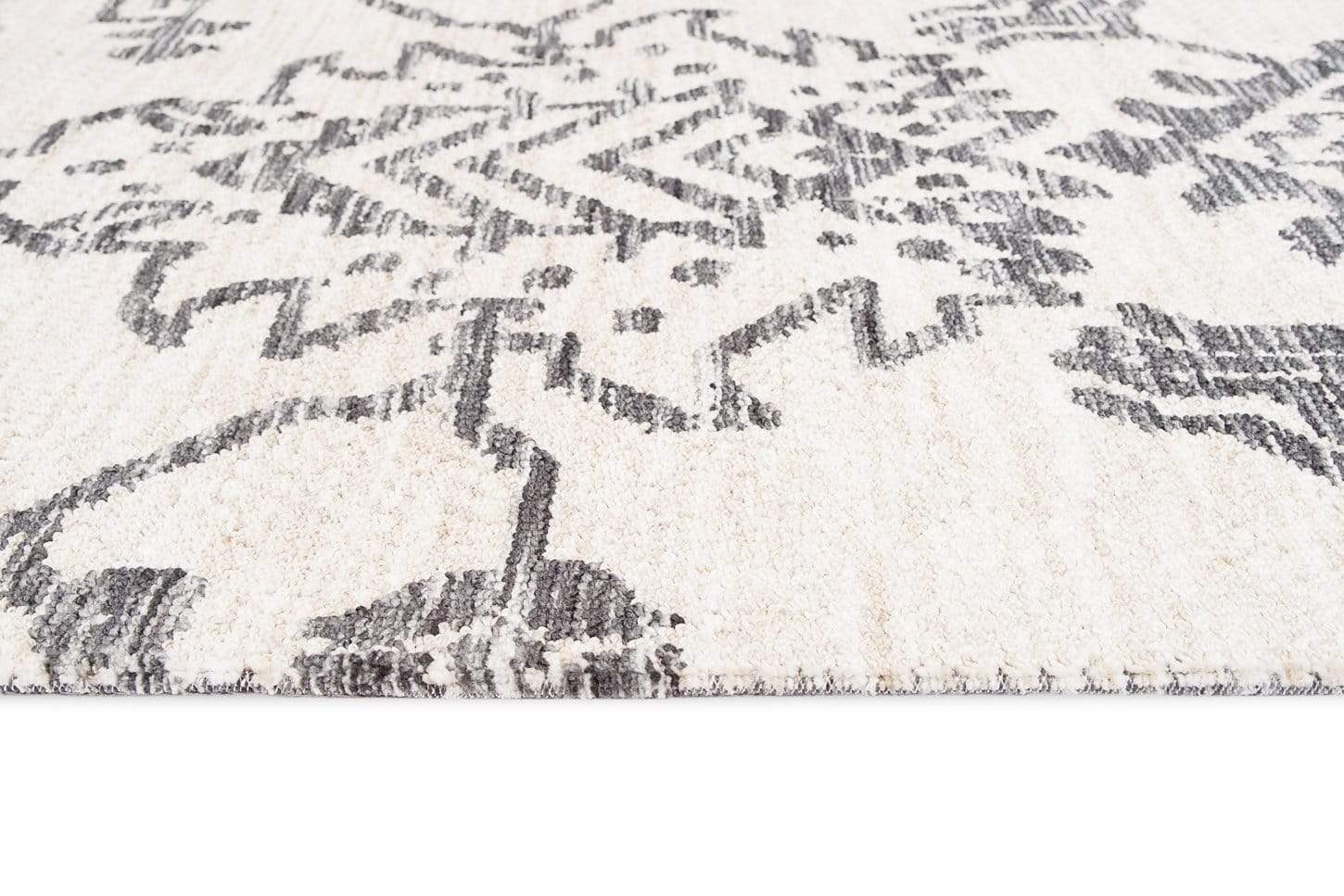 Issey Ivory And Grey Tribal Rug - Image 9