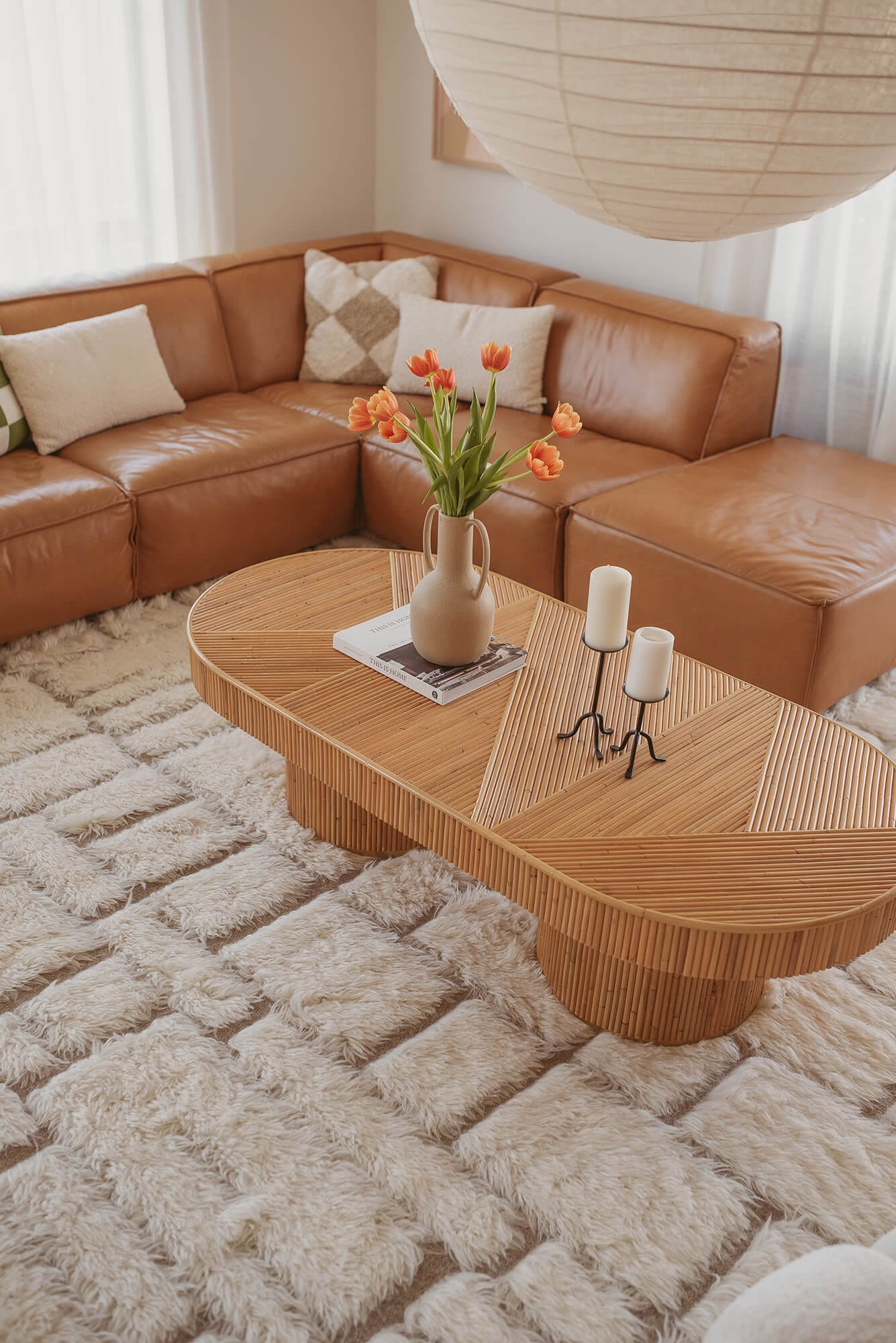 Ivry Geometric Wool Shag Rug - Image 11