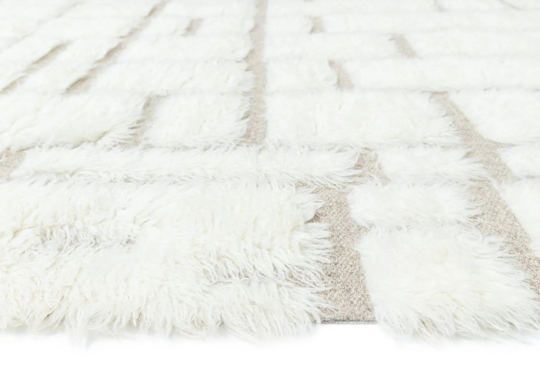 Ivry Geometric Wool Shag Rug - Image 13