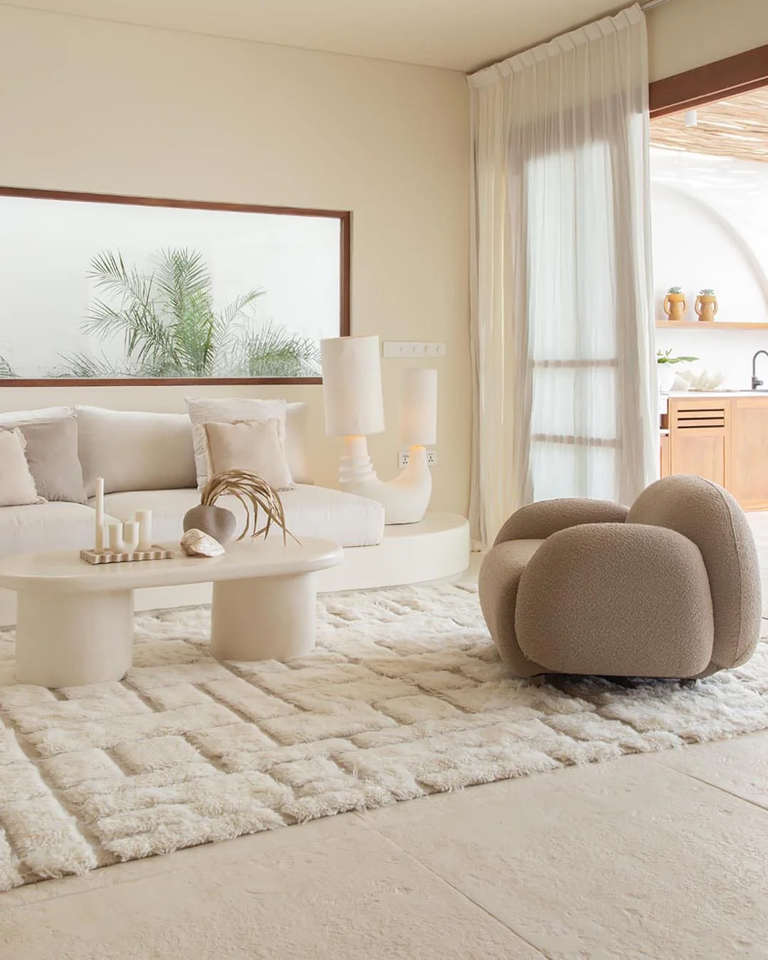 Ivry Geometric Wool Shag Rug - Image 3