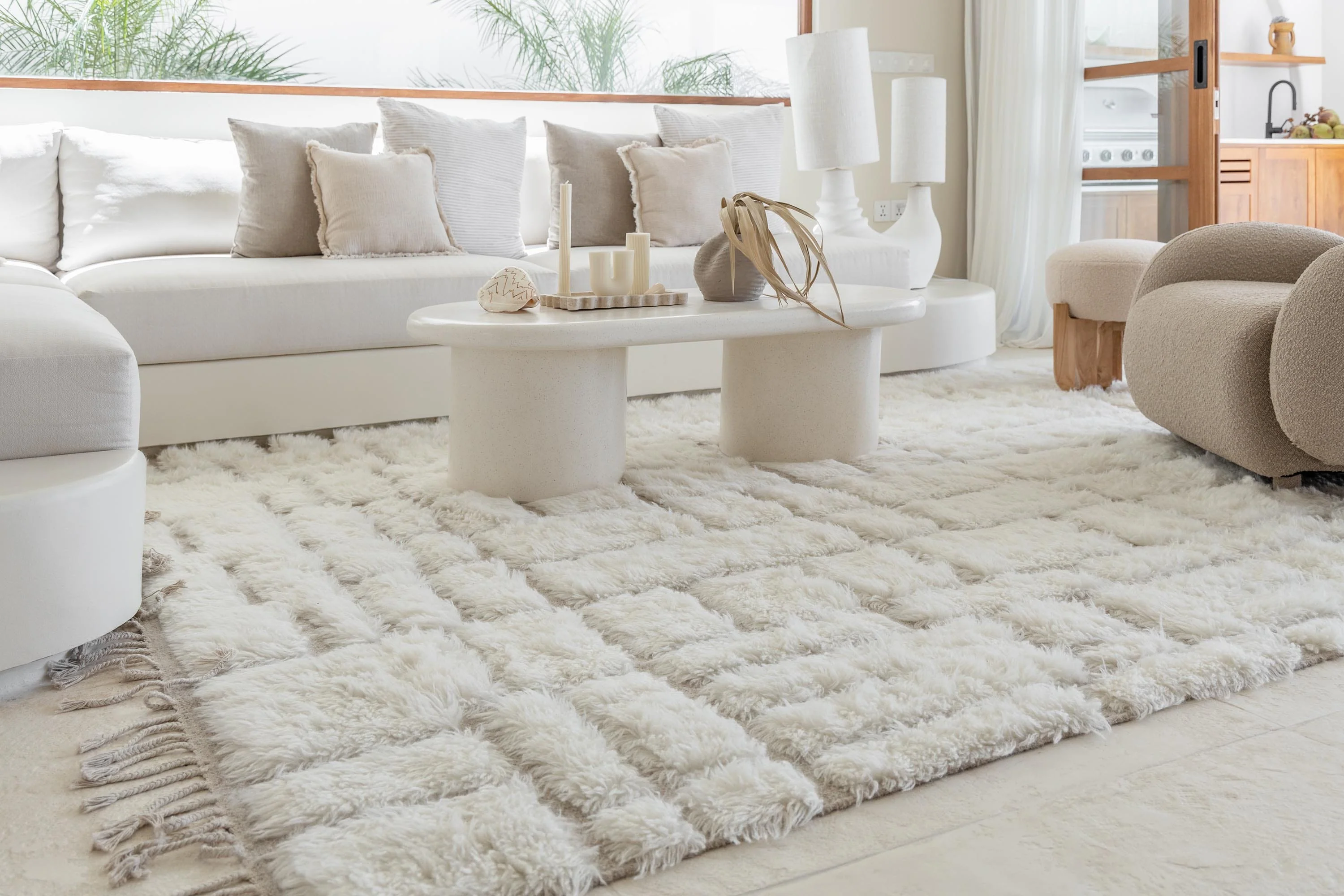Ivry Geometric Wool Shag Rug - Image 5