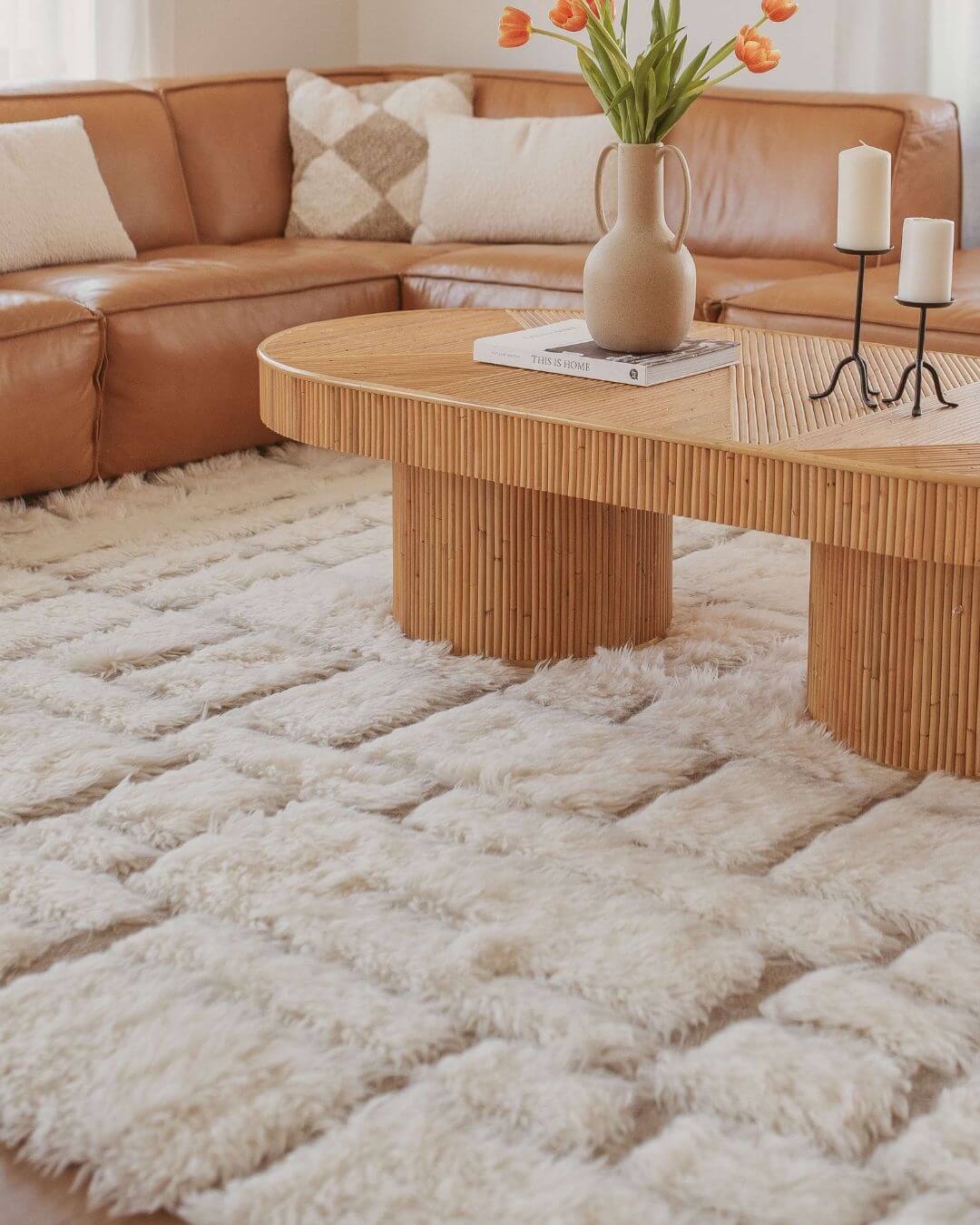 Ivry Geometric Wool Shag Rug - Image 6