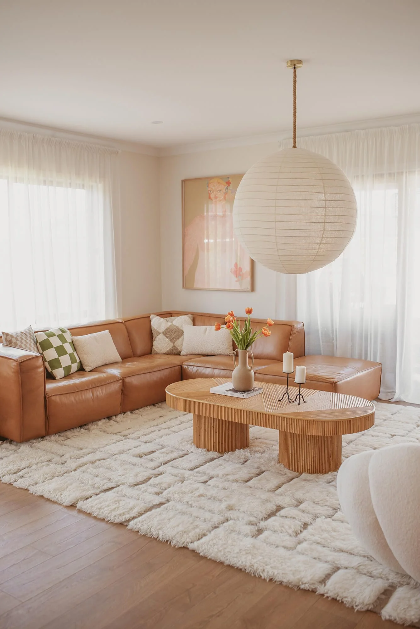 Ivry Geometric Wool Shag Rug - Image 7