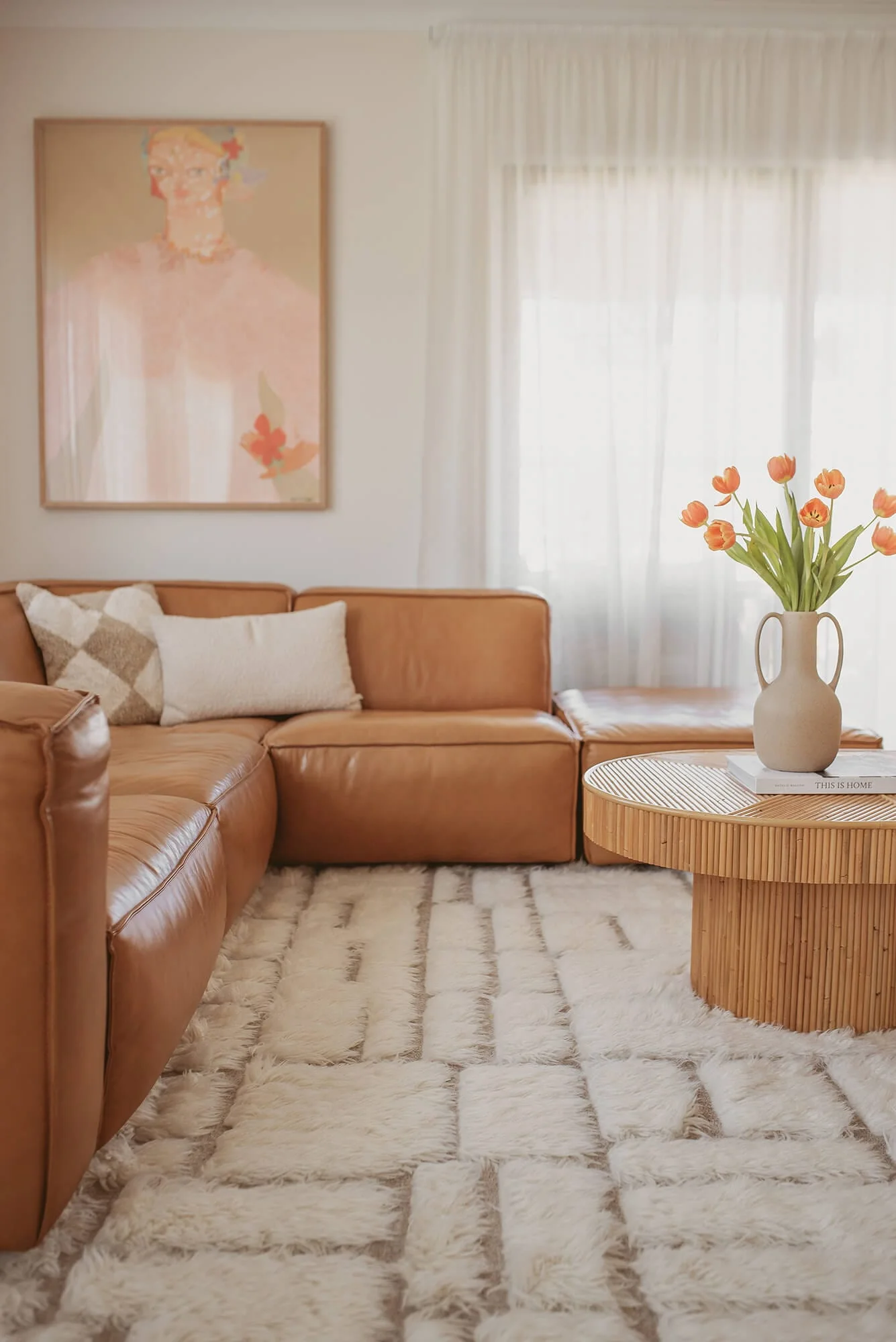 Ivry Geometric Wool Shag Rug - Image 9