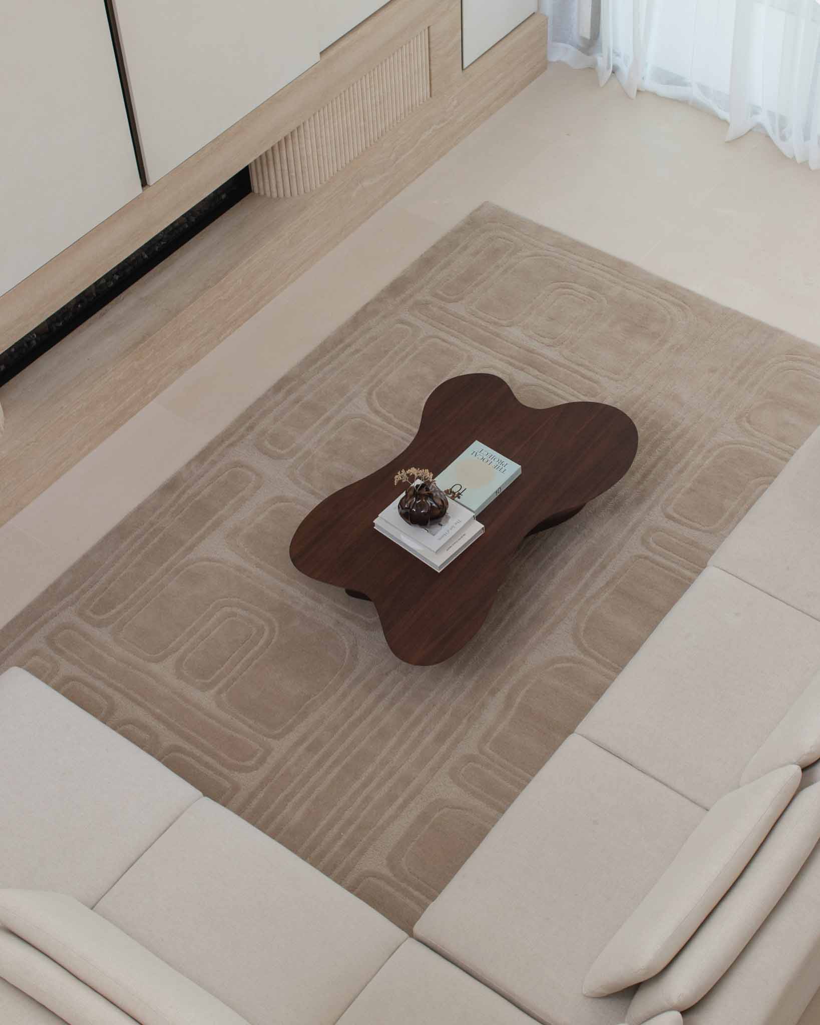 Jafina Beige Abstract Hand-Tufted Rug - Image 2