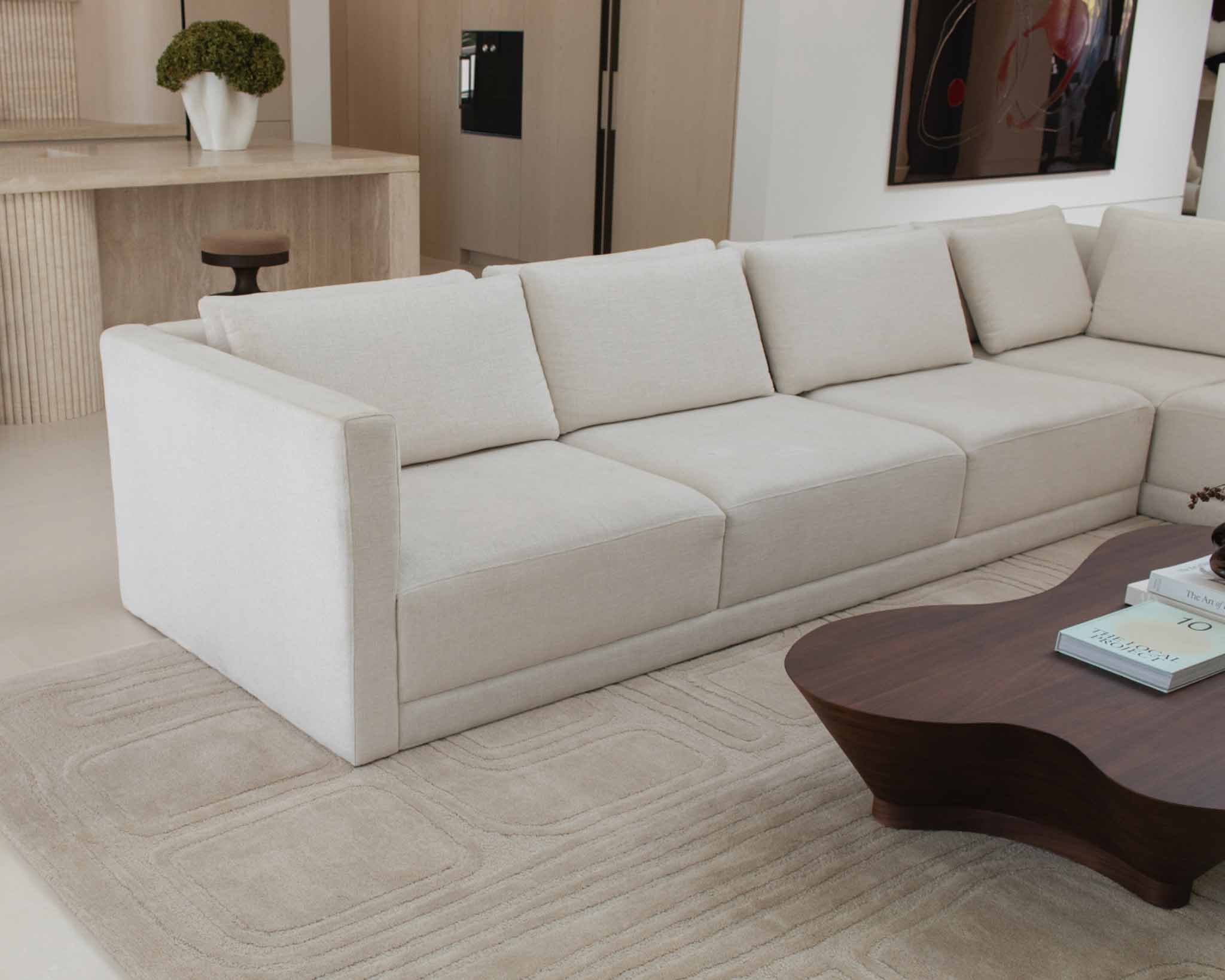 Jafina Beige Abstract Hand-Tufted Rug - Image 3