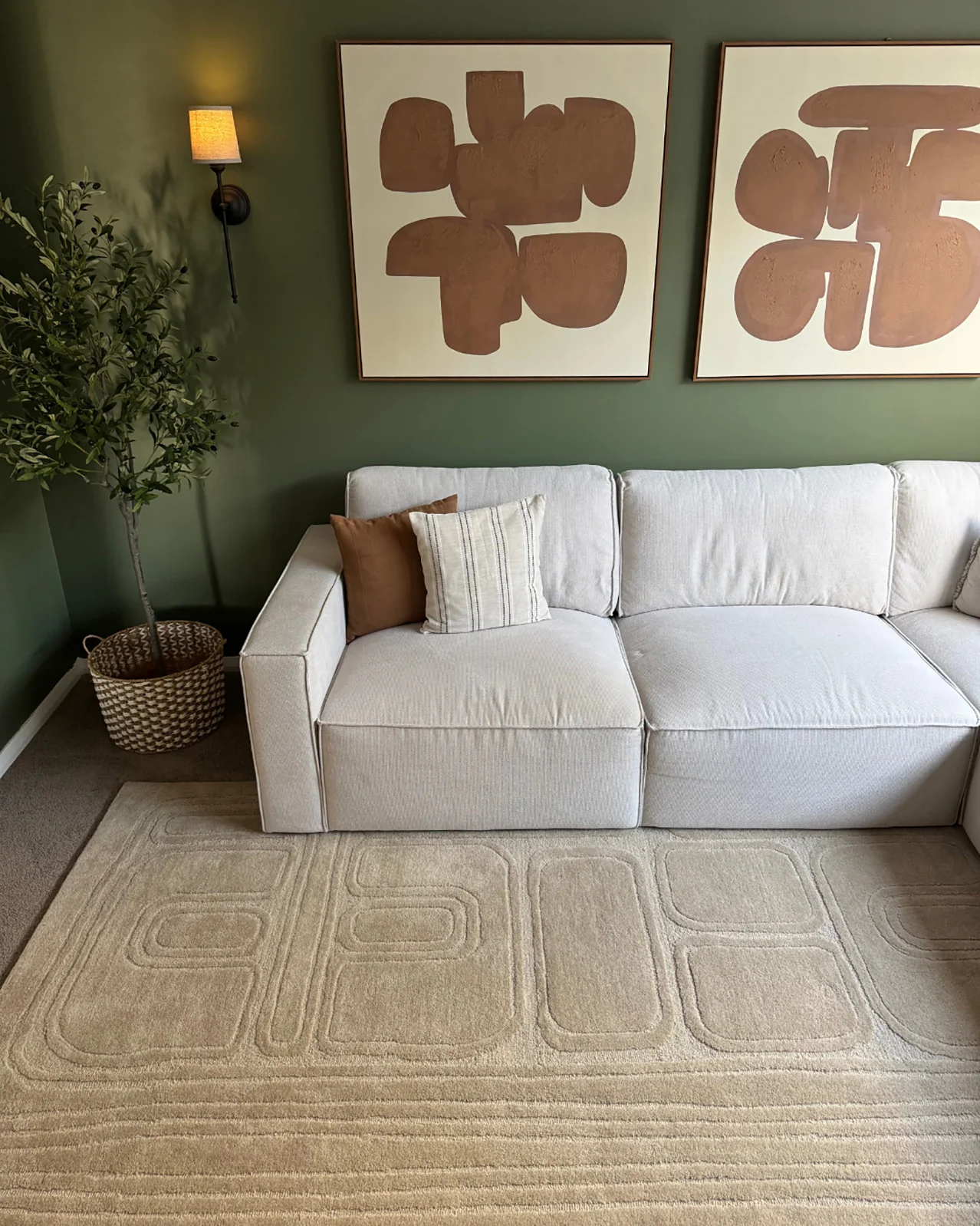 Jafina Beige Abstract Hand-Tufted Rug - Image 7