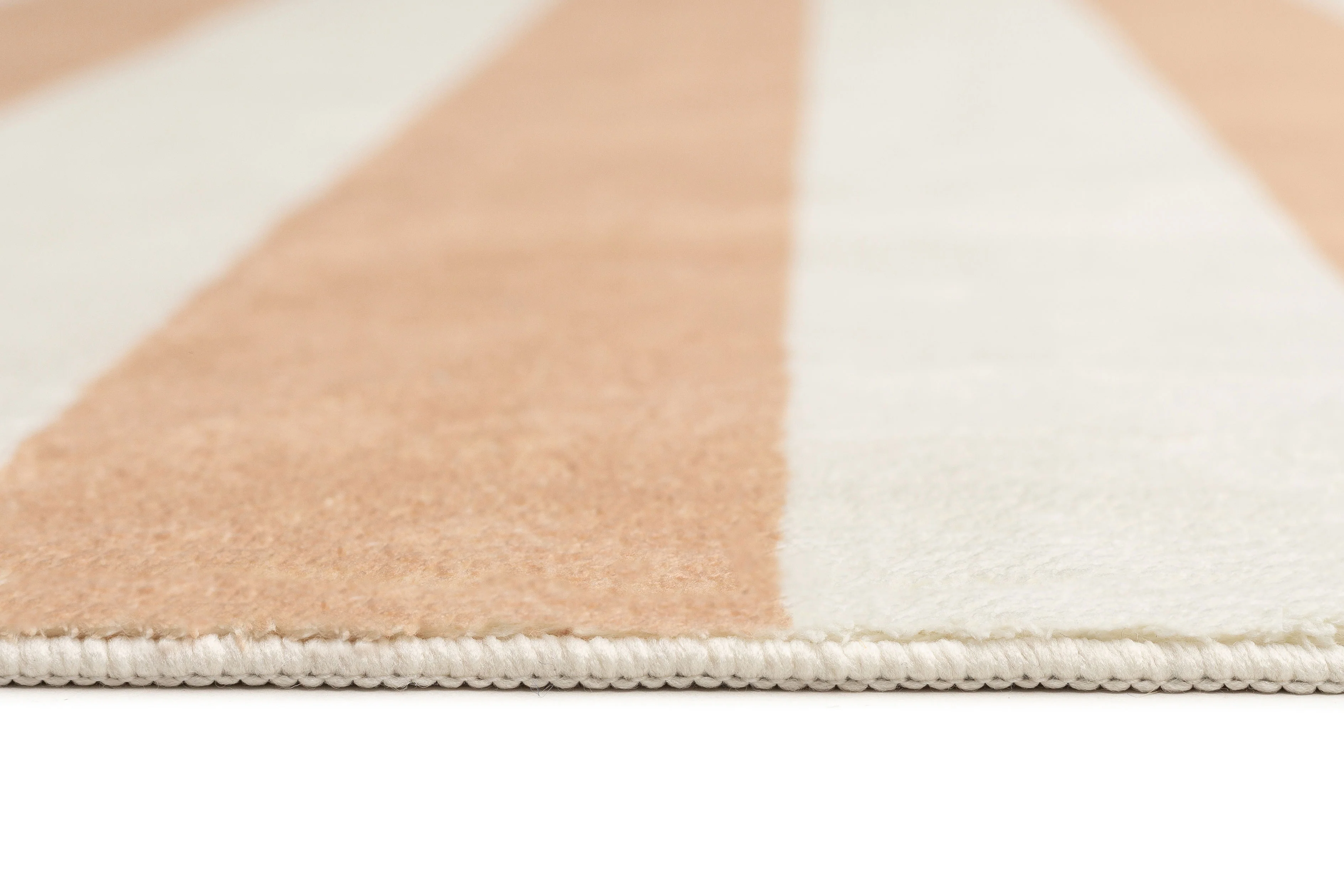 Jaida Tan Brown Cream Stripe Washable Rug - Image 11