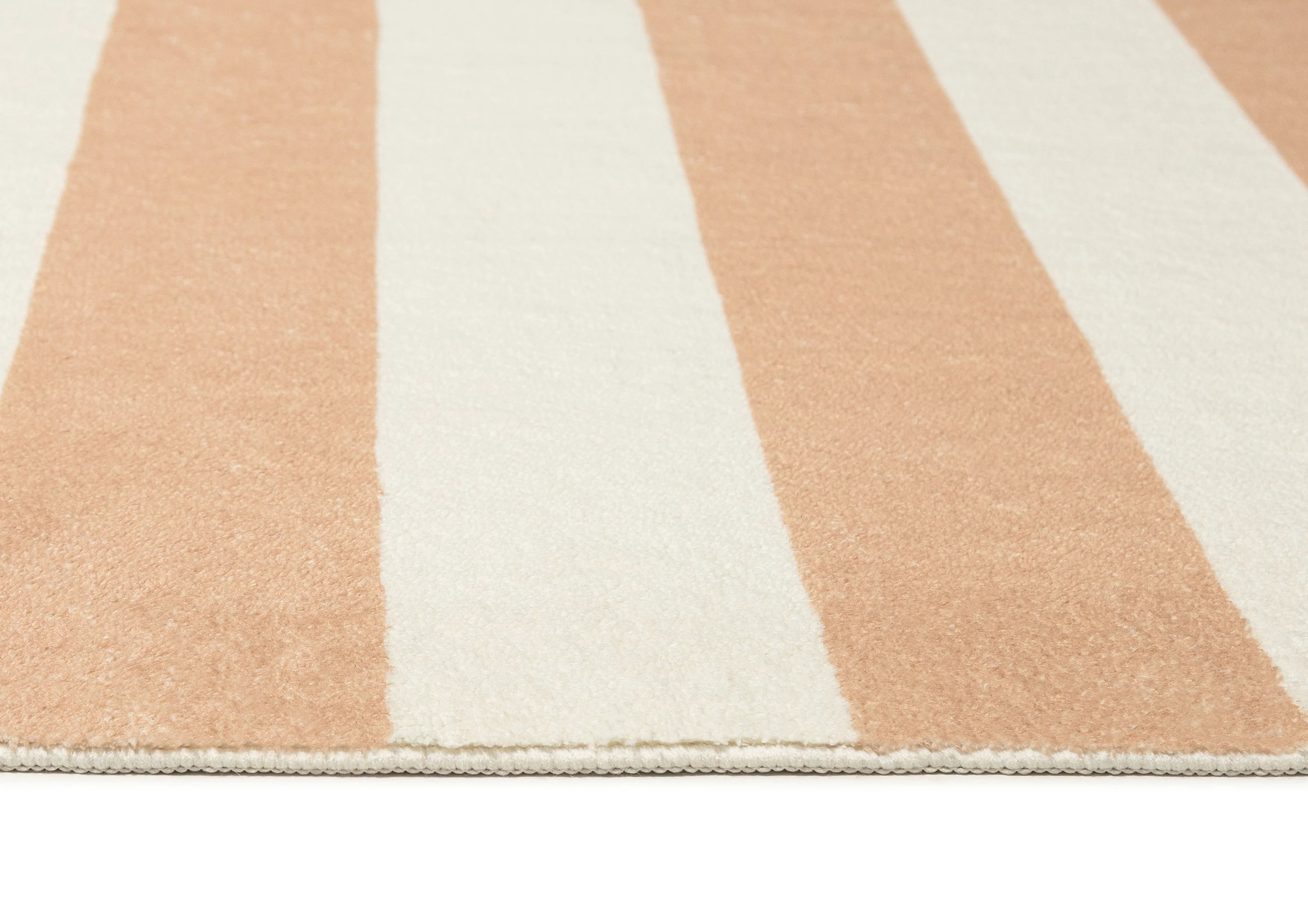 Jaida Tan Brown Cream Stripe Washable Rug - Image 8
