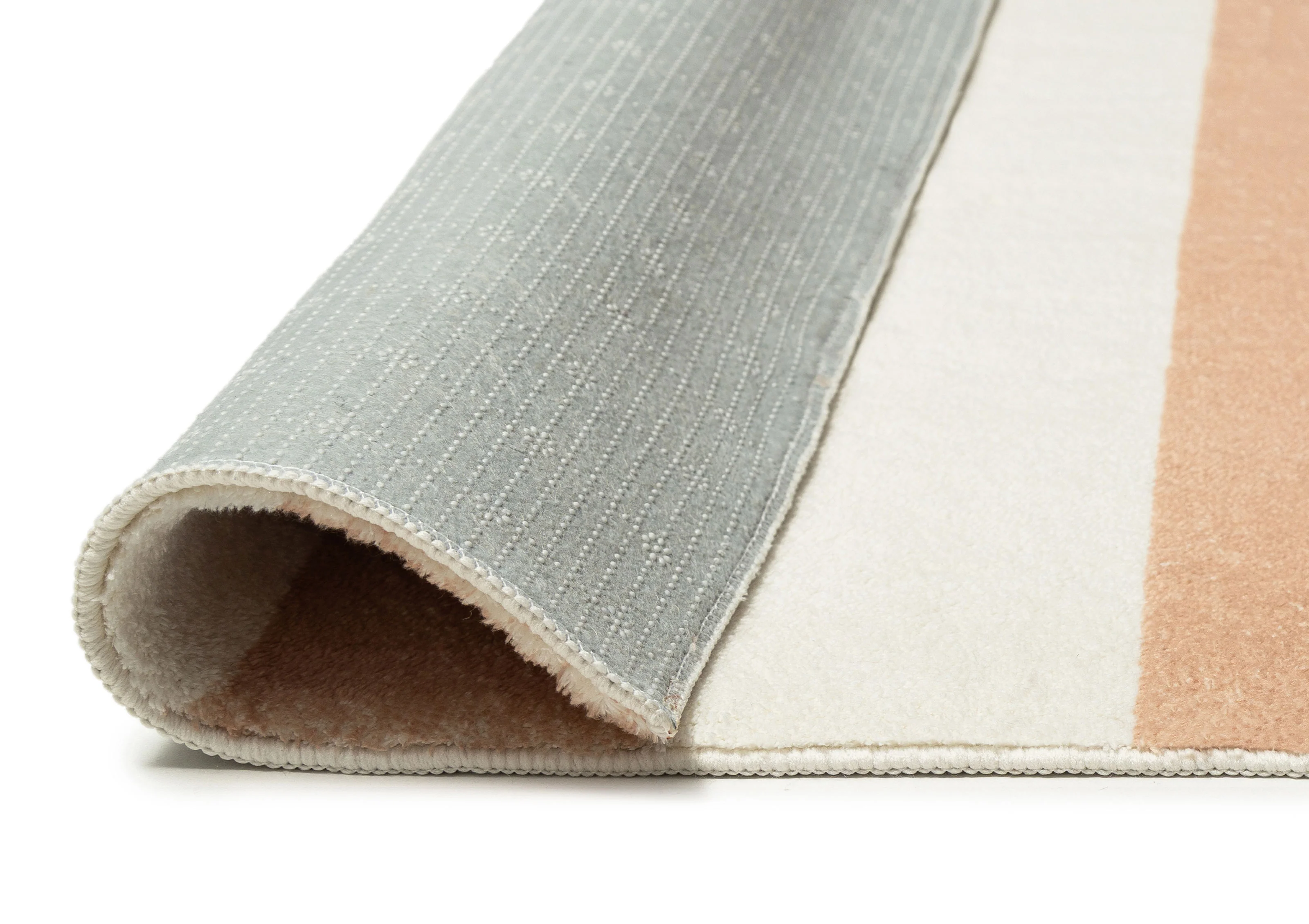 Jaida Tan Brown Cream Stripe Washable Rug - Image 9