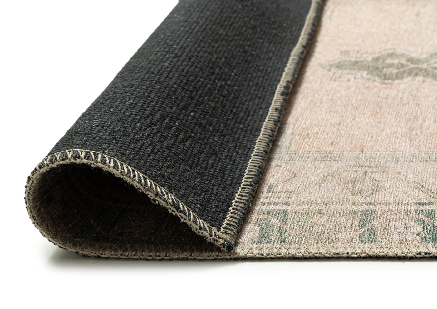 Janella Beige and Green Medallion Washable Runner Rug - Image 6