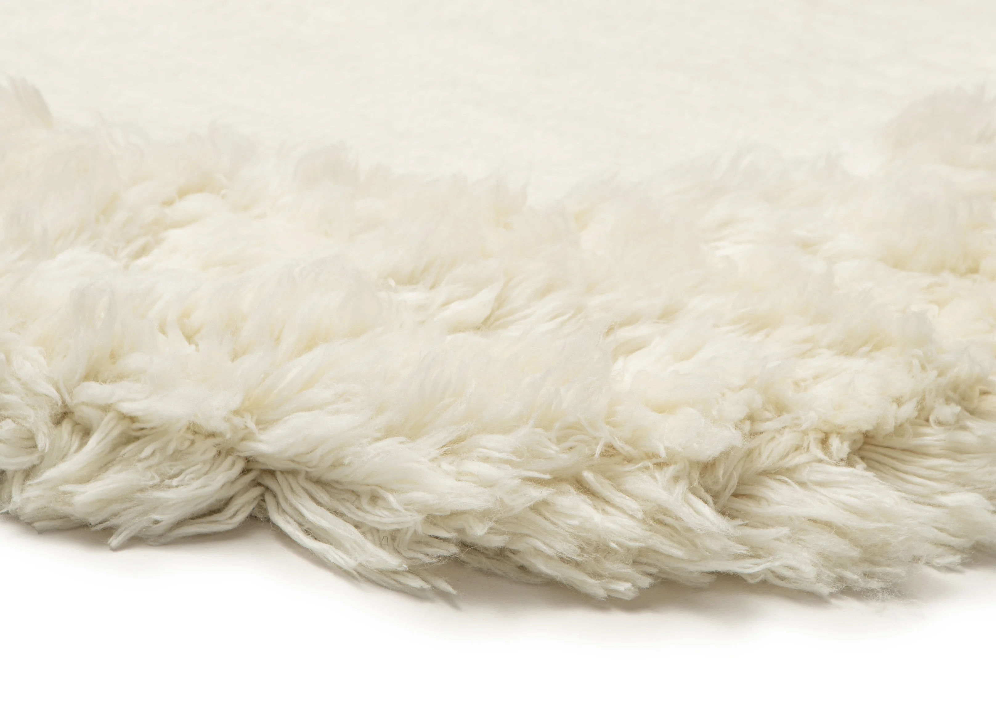 Janisa Natural Cream Organic Shape Shag Rug - Image 4