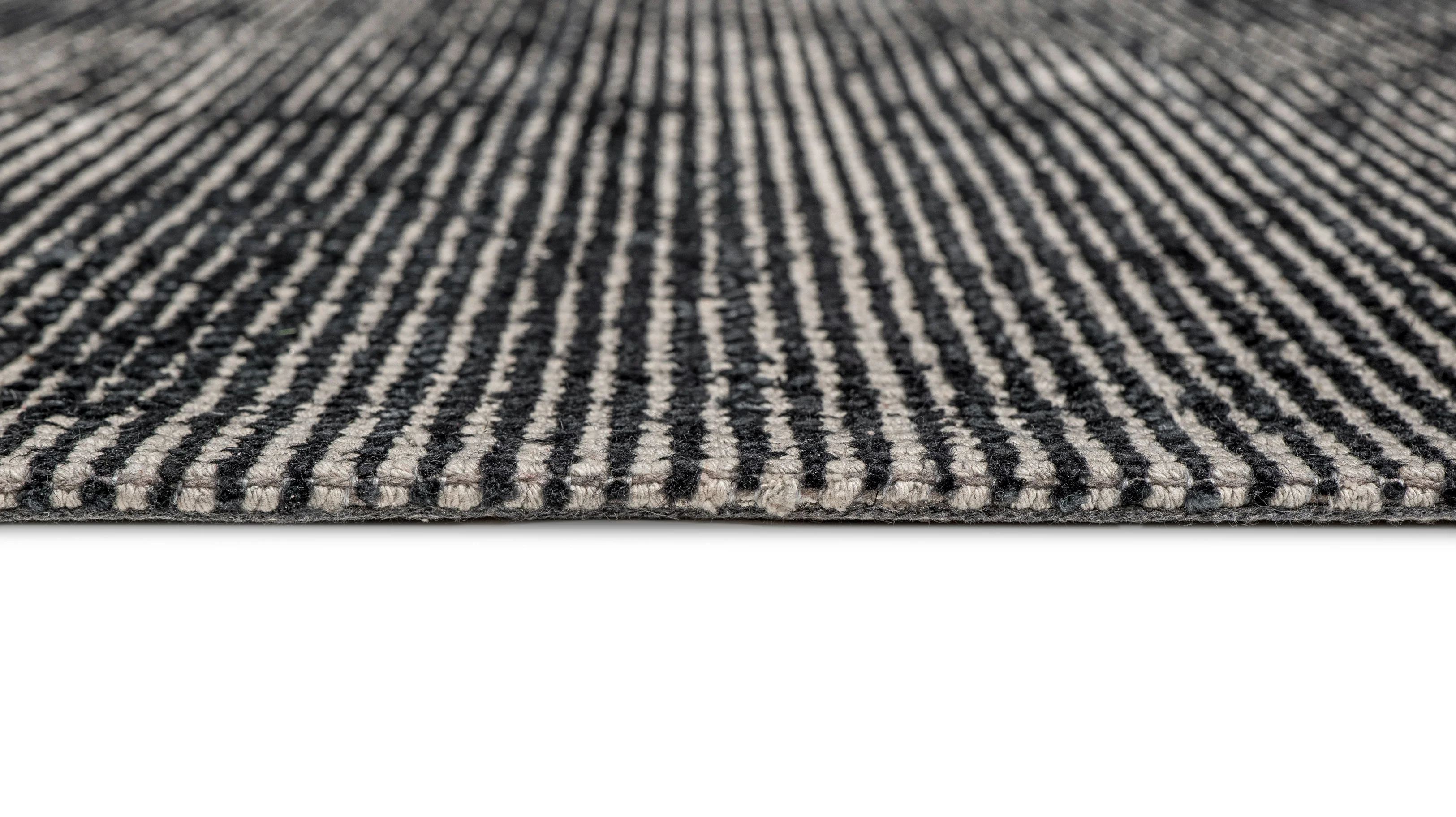 Jena Midnight Blue and White Hand Loomed Cotton Rug - Image 12