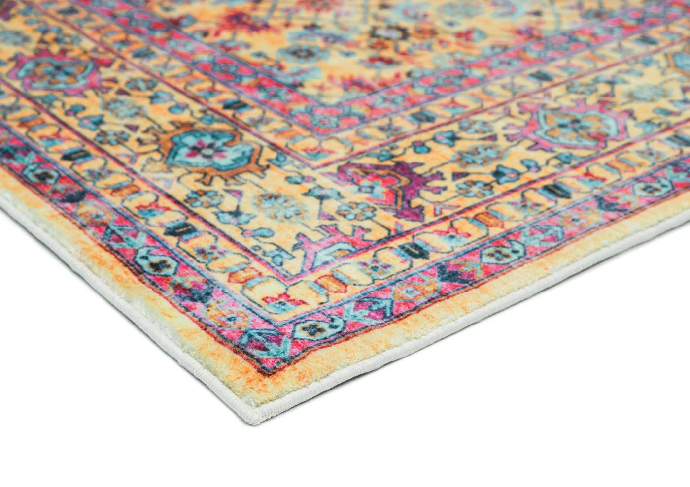 Jeraldine Multicolour Bordered Floral Rug - Image 9