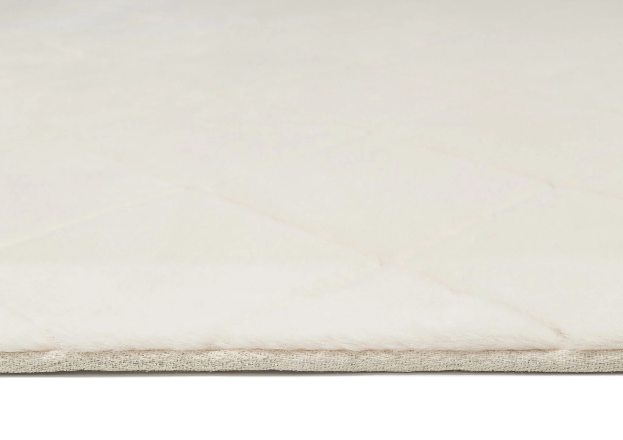 Jessa Ivory Cream Diamond Shag Rug - Image 8