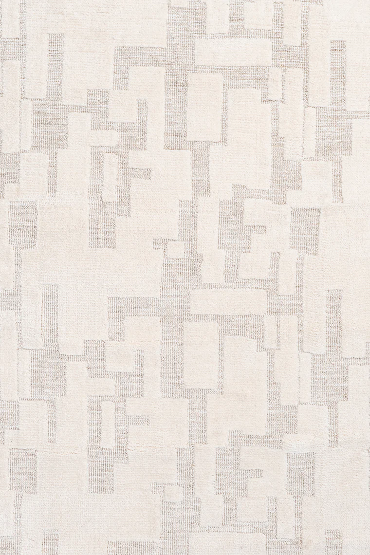 Jessie Ivory Cream Abstract Textured Rug - Image 15