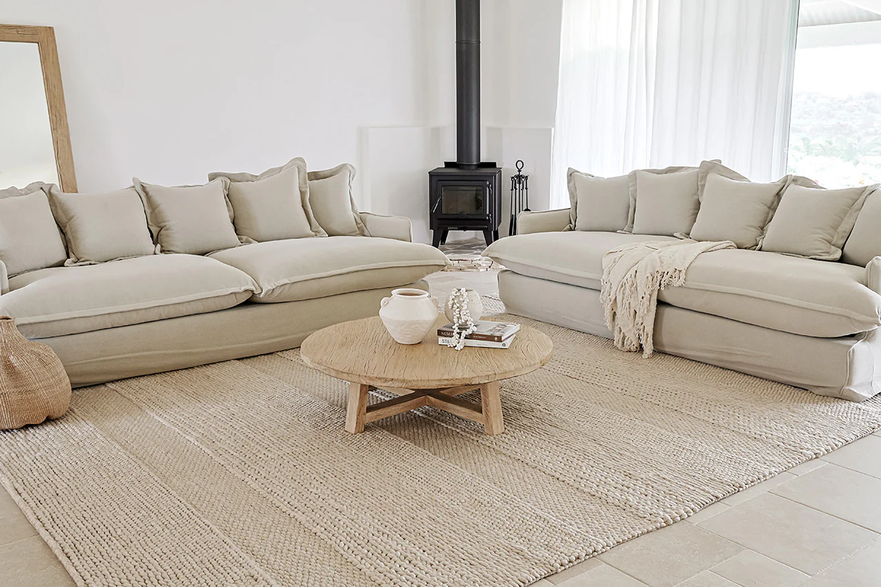 Joline Caramel Beige Braided and Looped Rug - Image 10