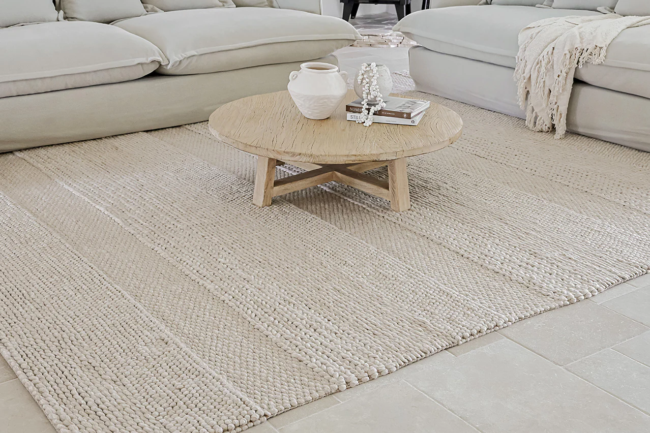 Joline Caramel Beige Braided and Looped Rug - Image 11