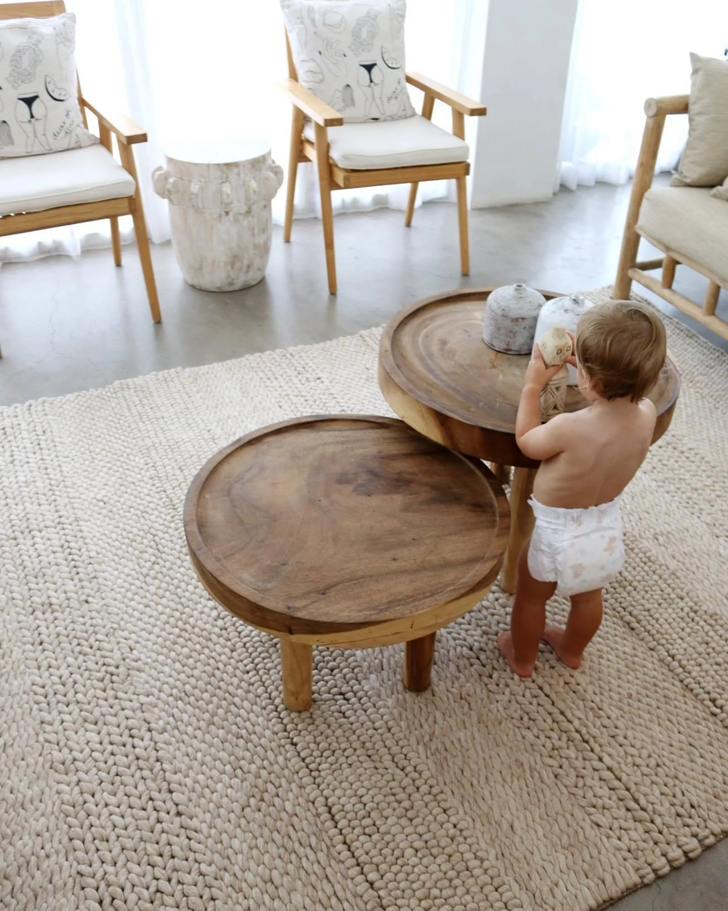 Joline Caramel Beige Braided and Looped Rug - Image 12