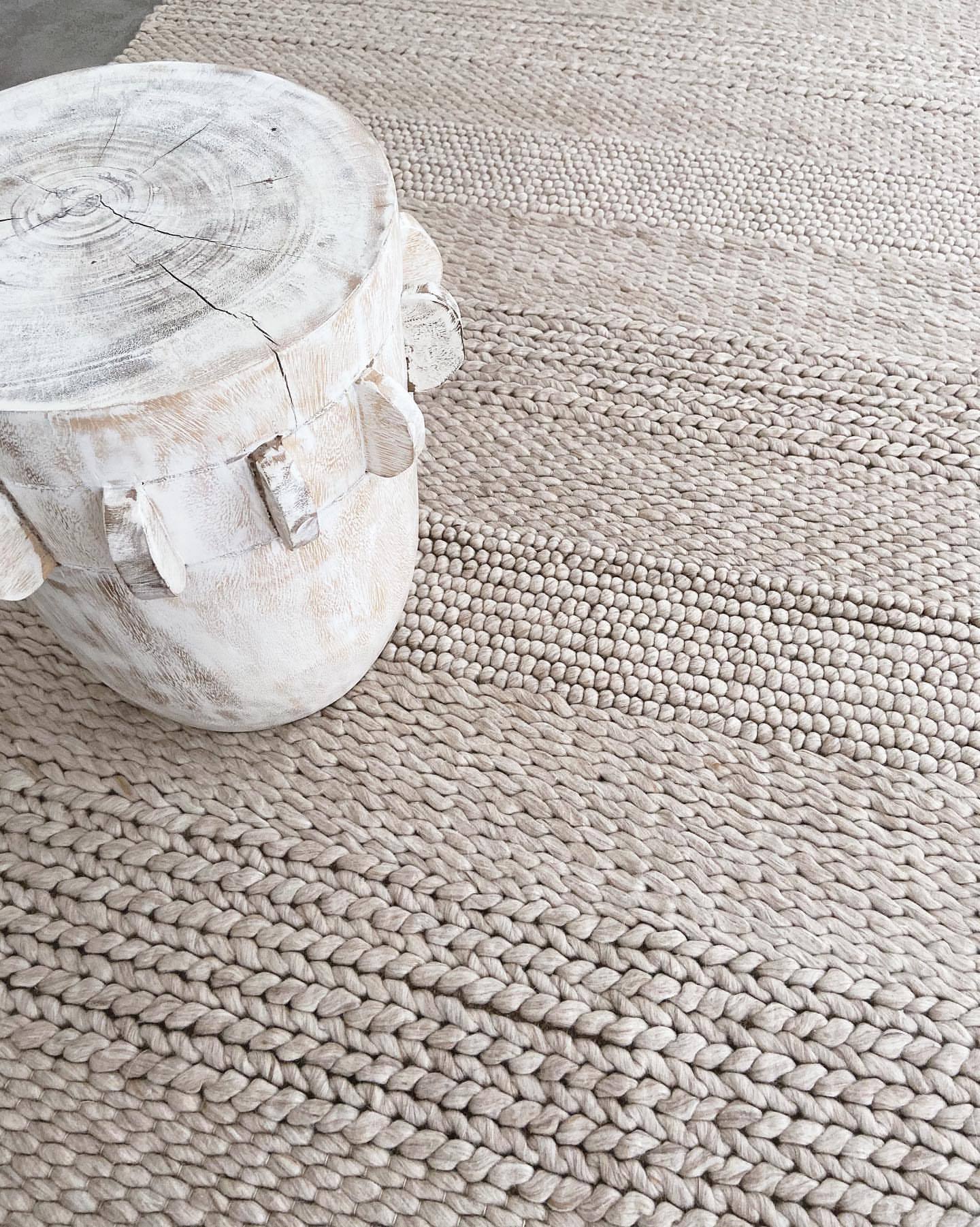 Joline Caramel Beige Braided and Looped Rug - Image 13