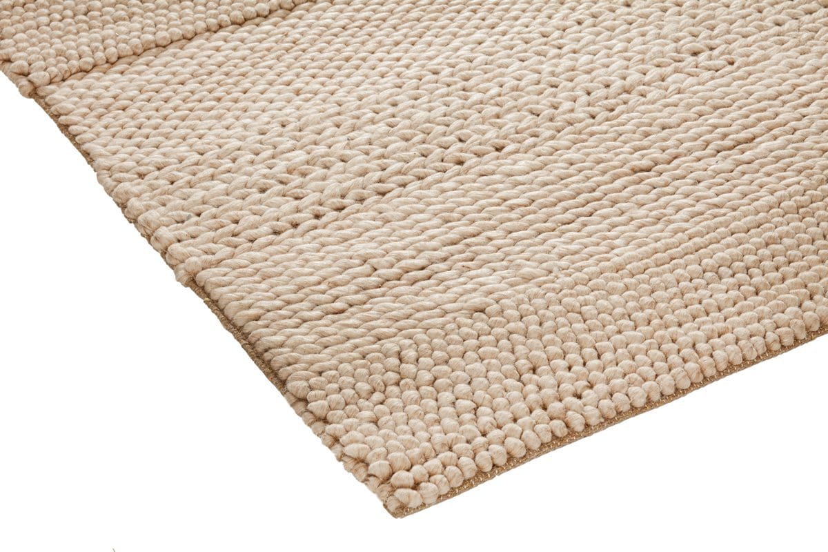 Joline Caramel Beige Braided and Looped Rug - Image 14