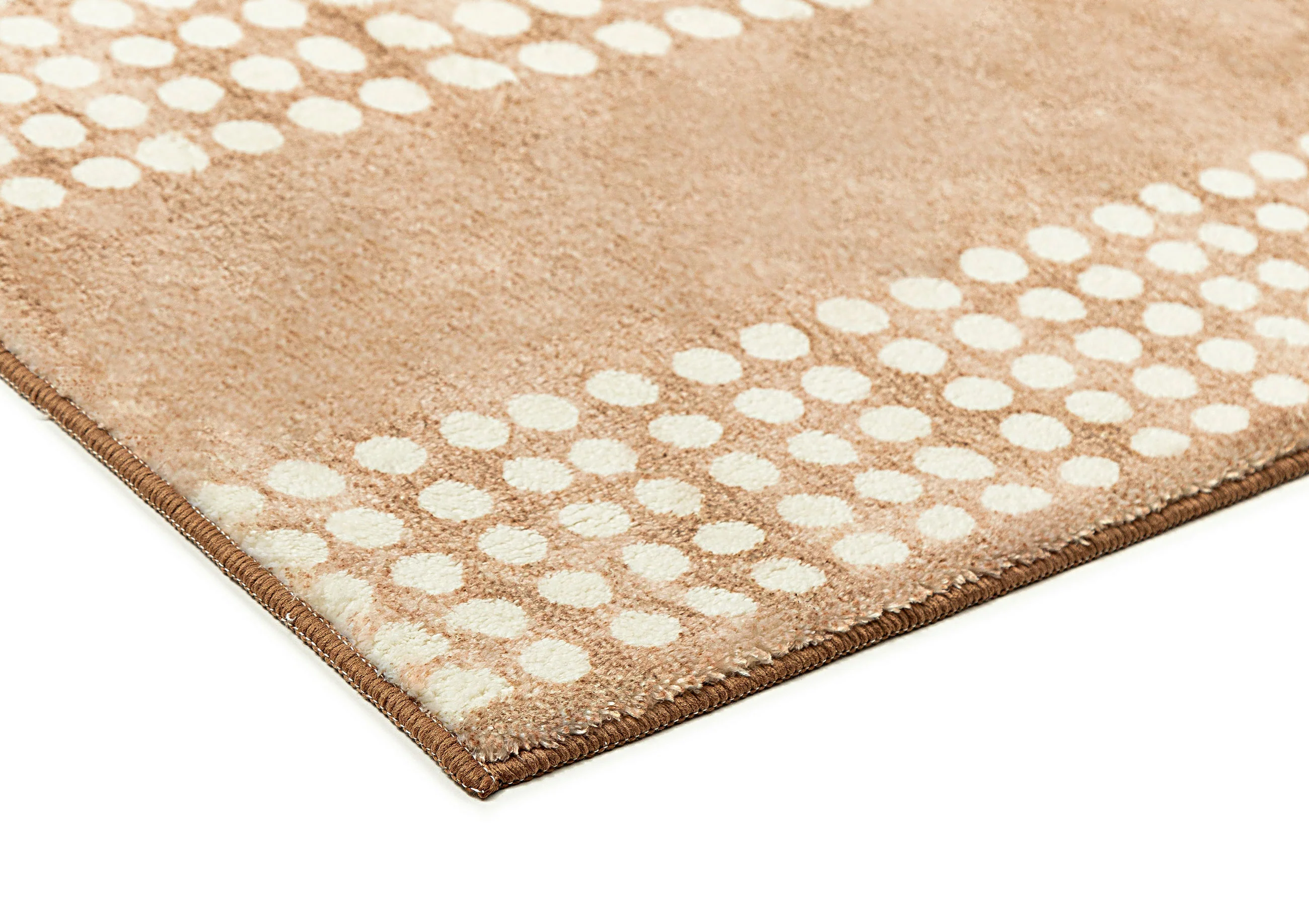 Joni Beige Cream Dot Pattern Washable Rug - Image 11