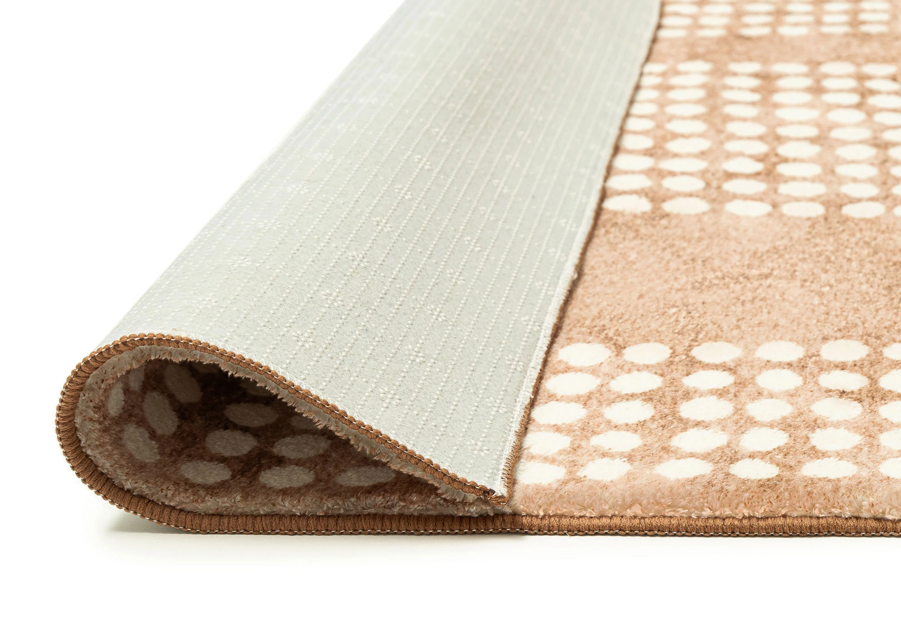 Joni Beige Cream Dot Pattern Washable Rug - Image 13
