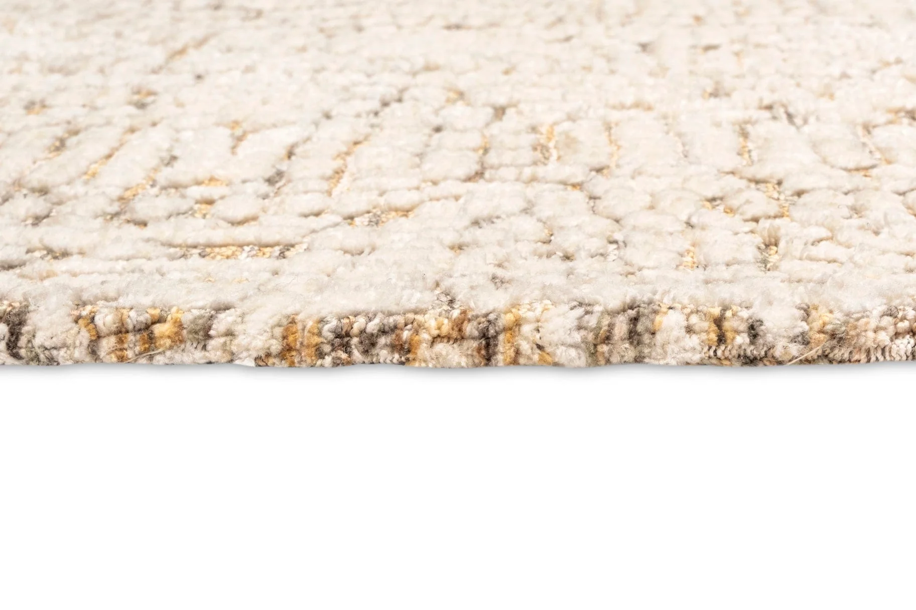 Jordan Mustard and Beige Geometric Modern Round Rug - Image 12