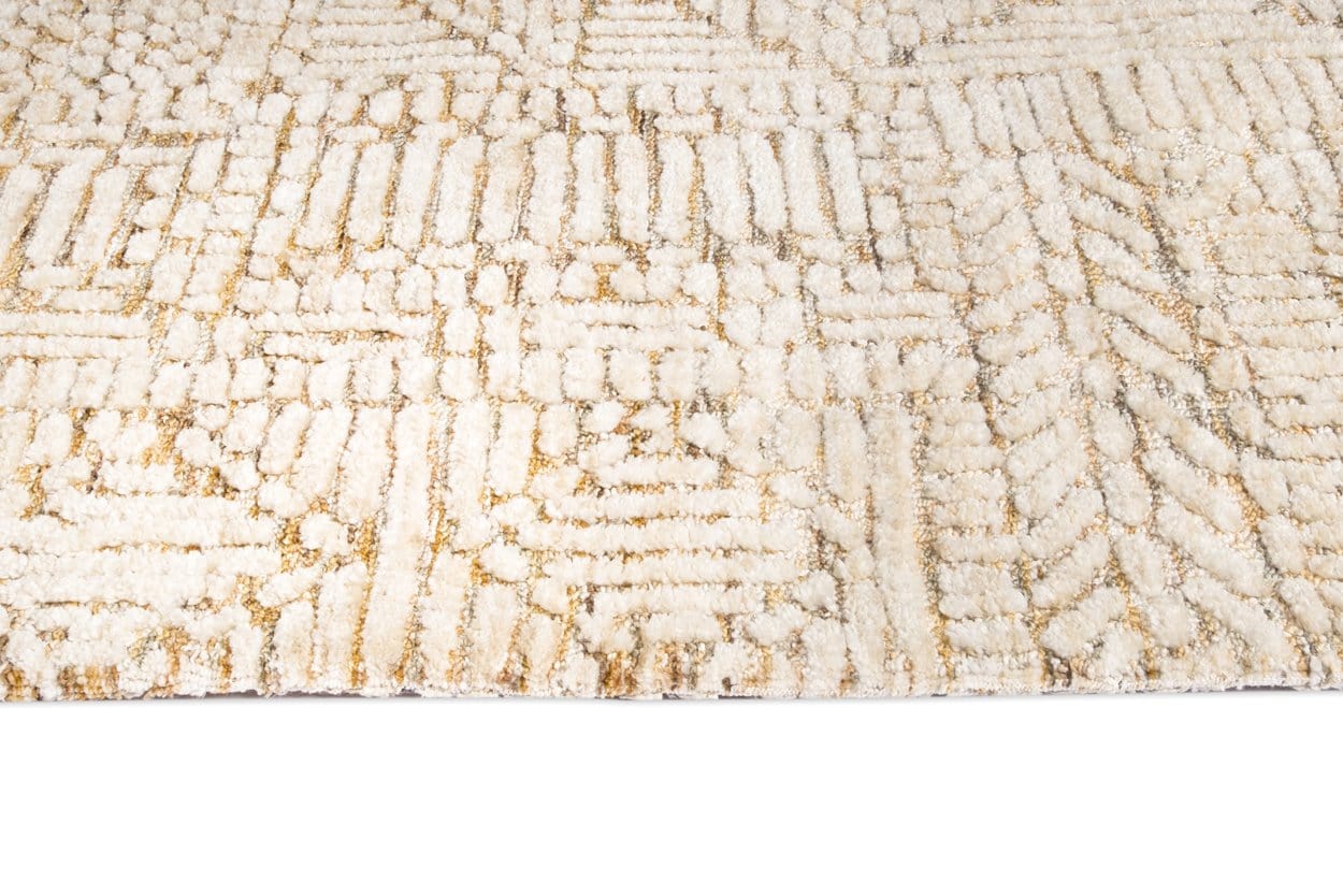 Jordan Mustard and Beige Geometric Modern Rug - Image 8