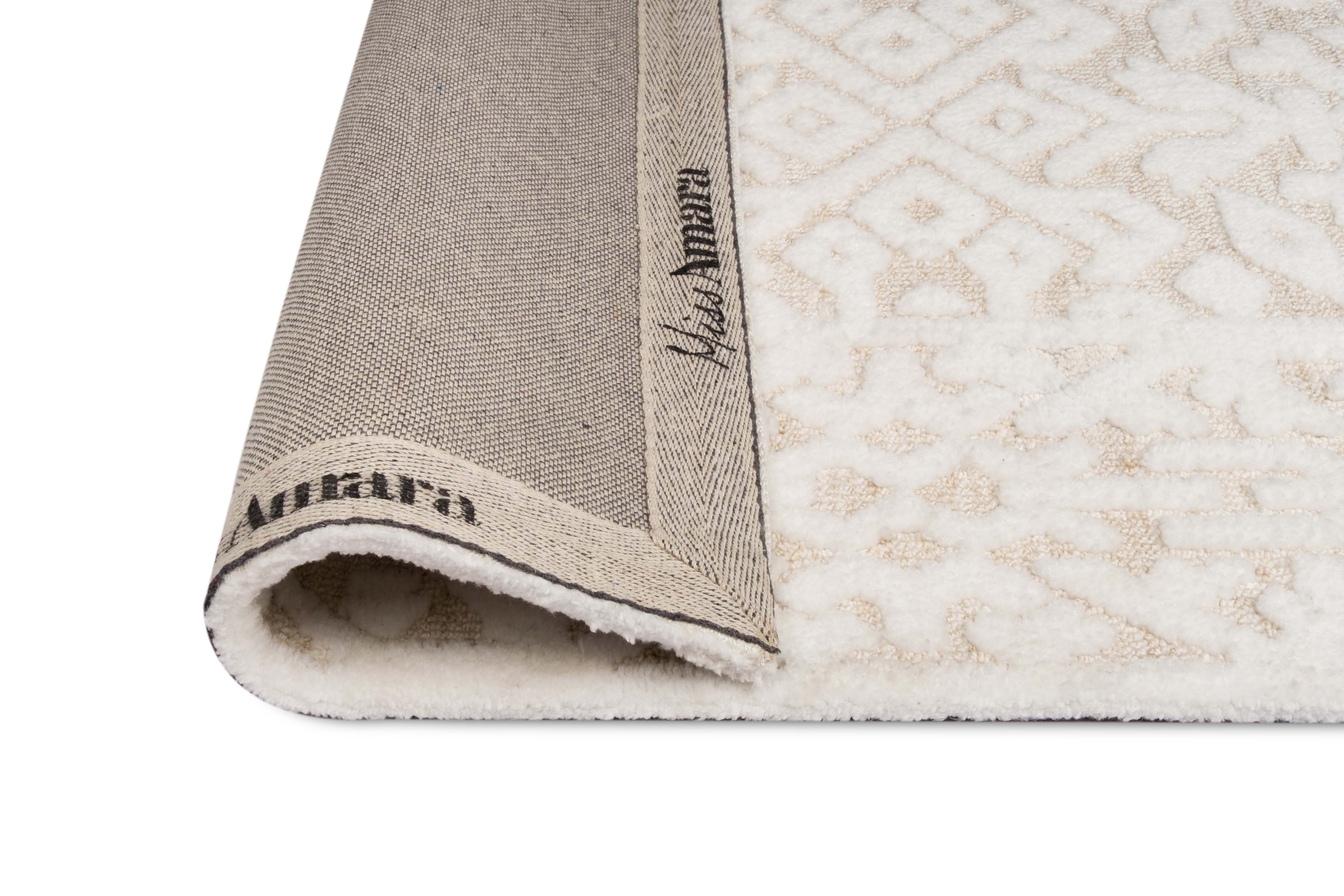 Josephine Ivory and Cream Tribal Transitional Rug - Image 12