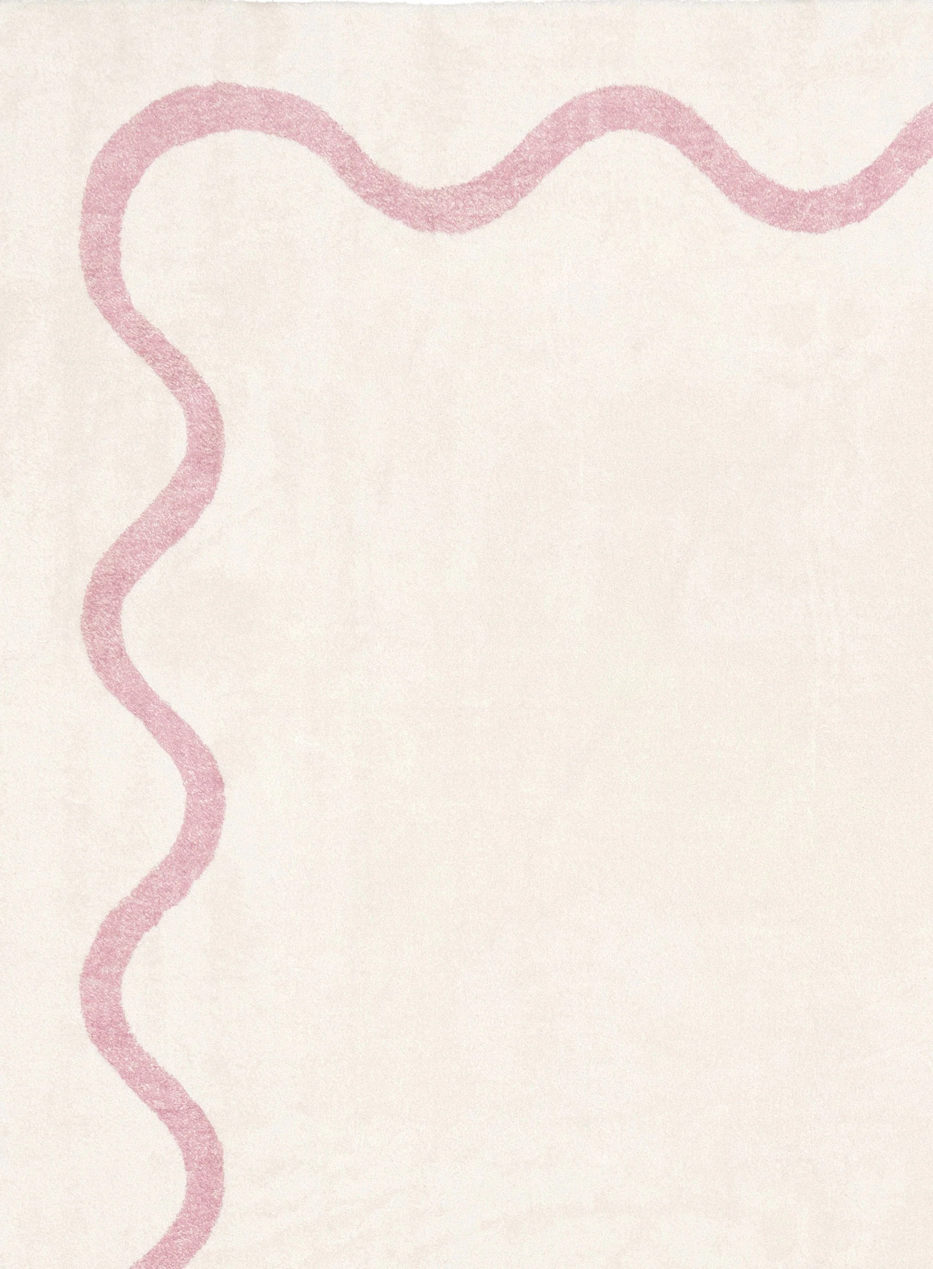 Juliana Pink and Cream Wiggle Bordered Washable Rug - Image 10