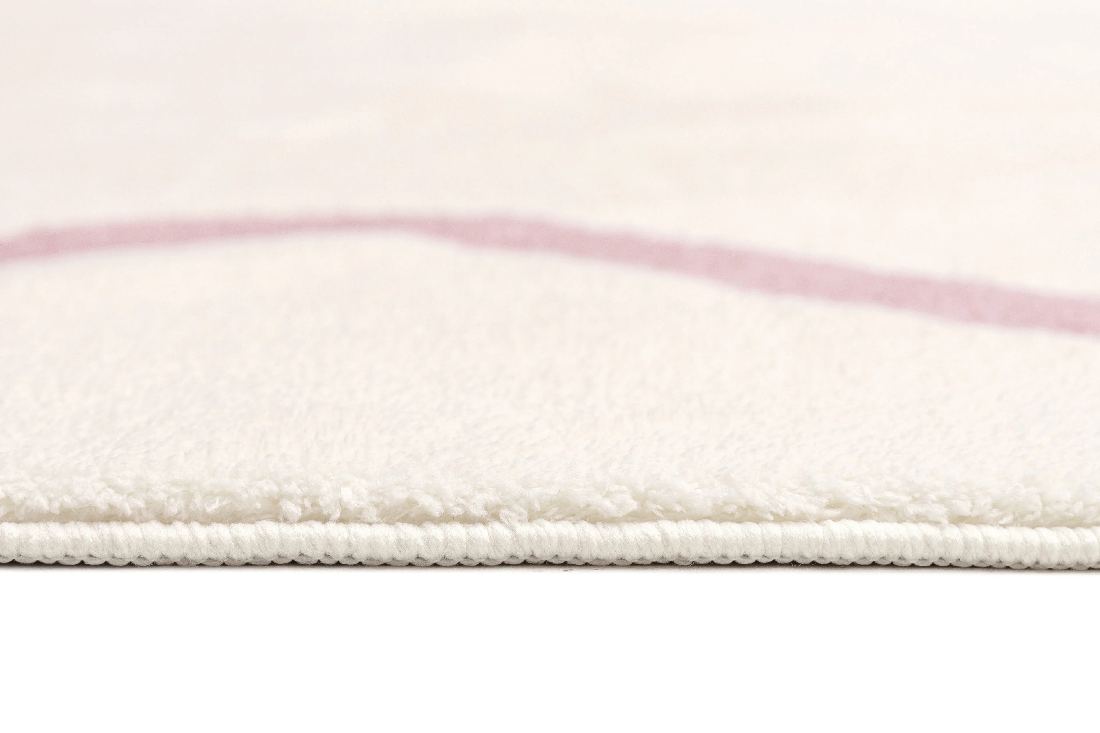 Juliana Pink and Cream Wiggle Bordered Washable Rug - Image 11