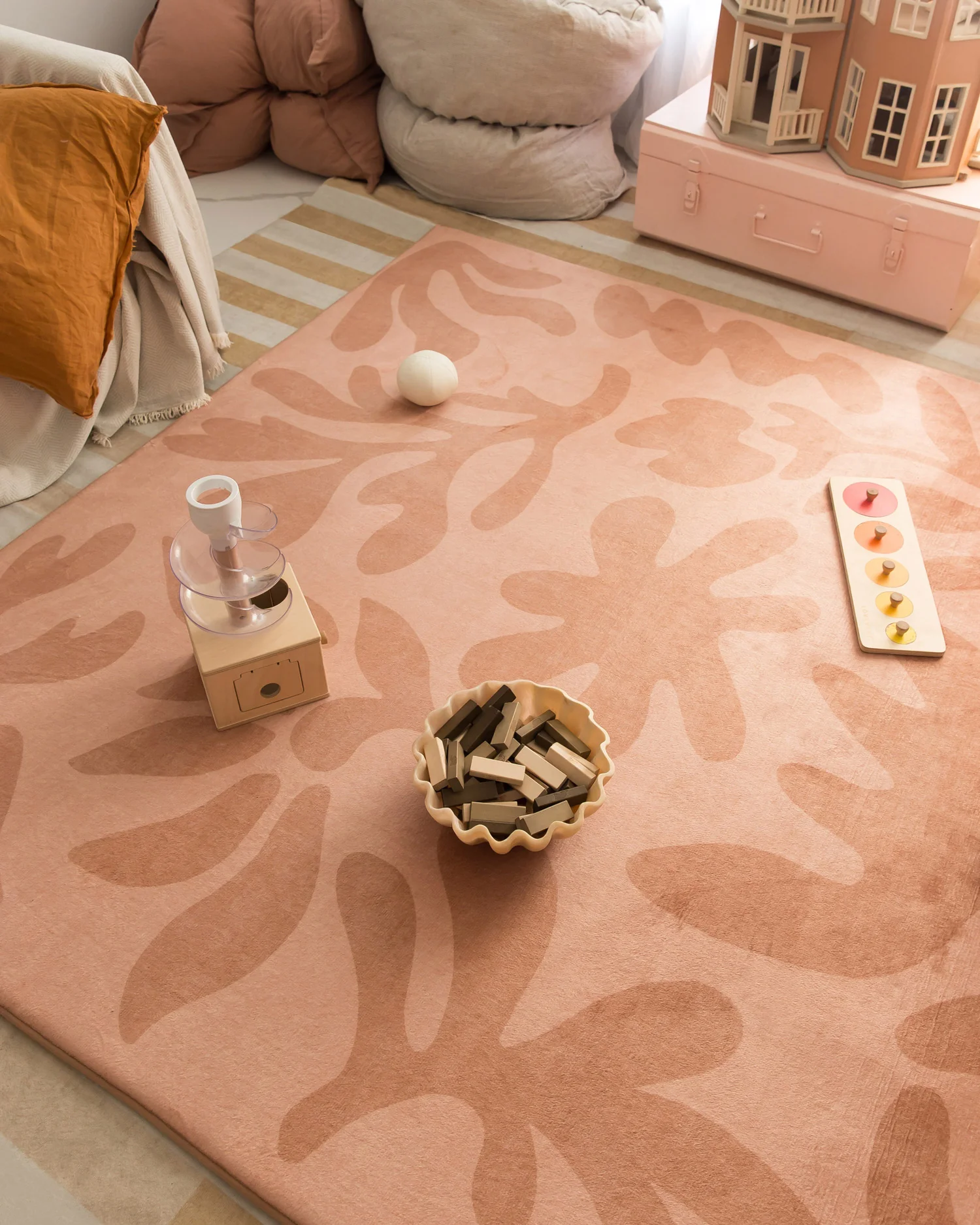 Juno Pink Terracotta Shapes Rollie Pollie Playmat - Image 2