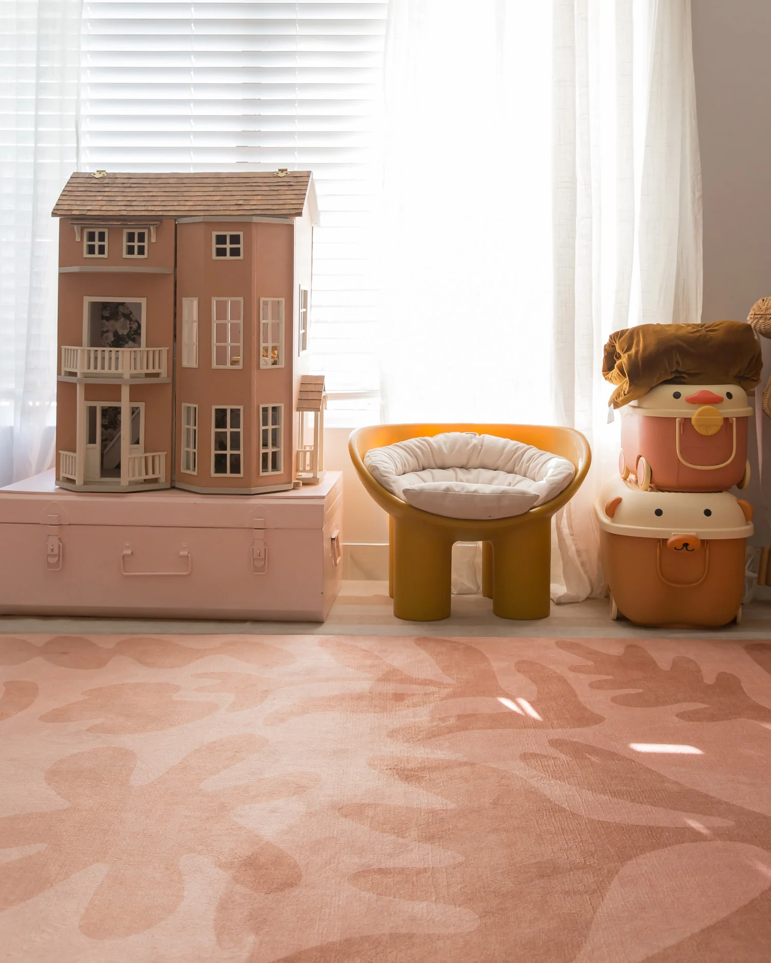 Juno Pink Terracotta Shapes Rollie Pollie Playmat - Image 3