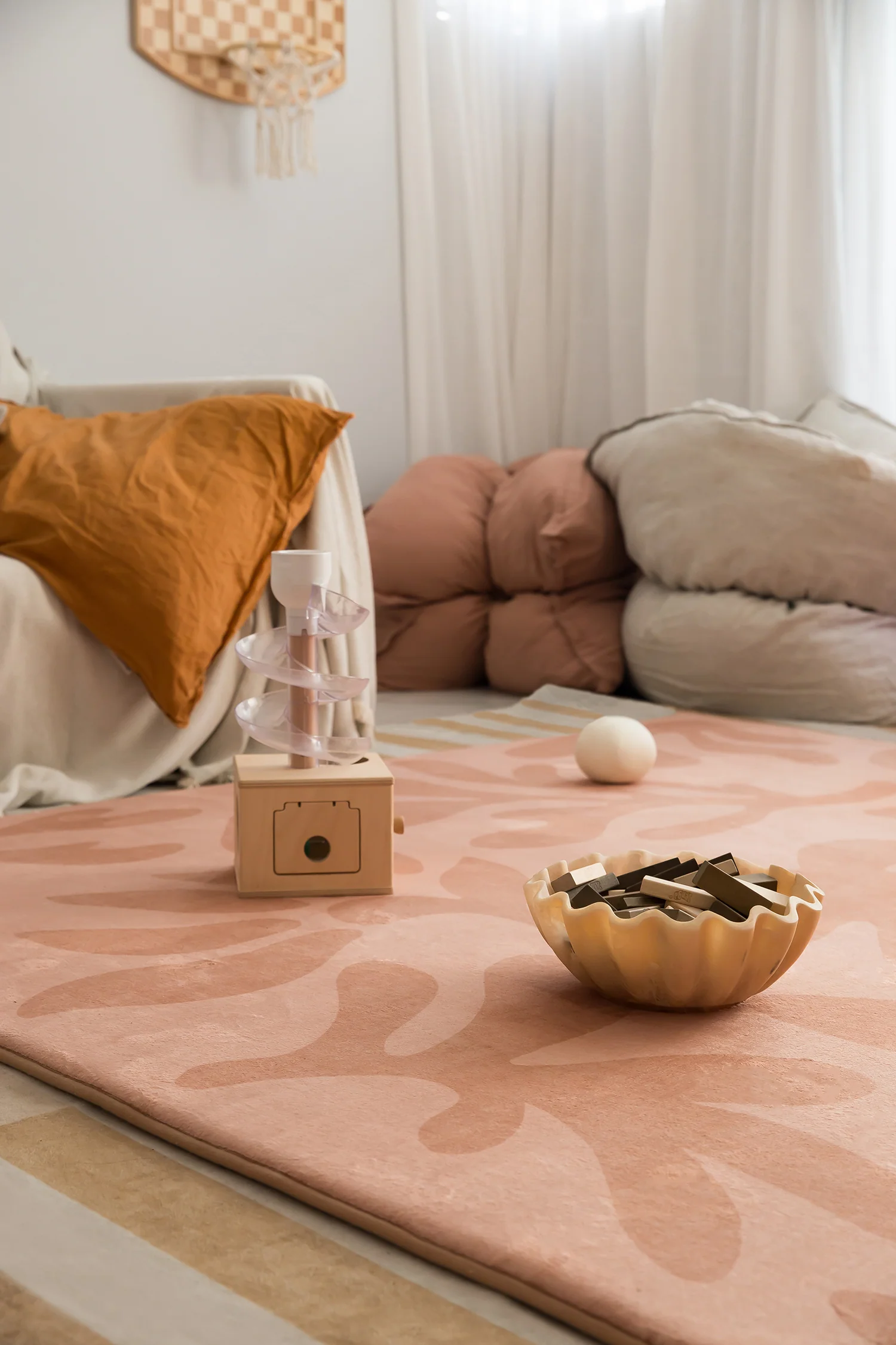 Juno Pink Terracotta Shapes Rollie Pollie Playmat - Image 6