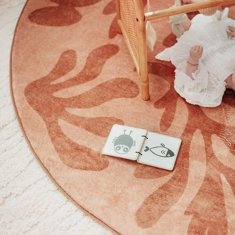 Juno Pink Terracotta Shapes Rollie Pollie Round Playmat - Image 3