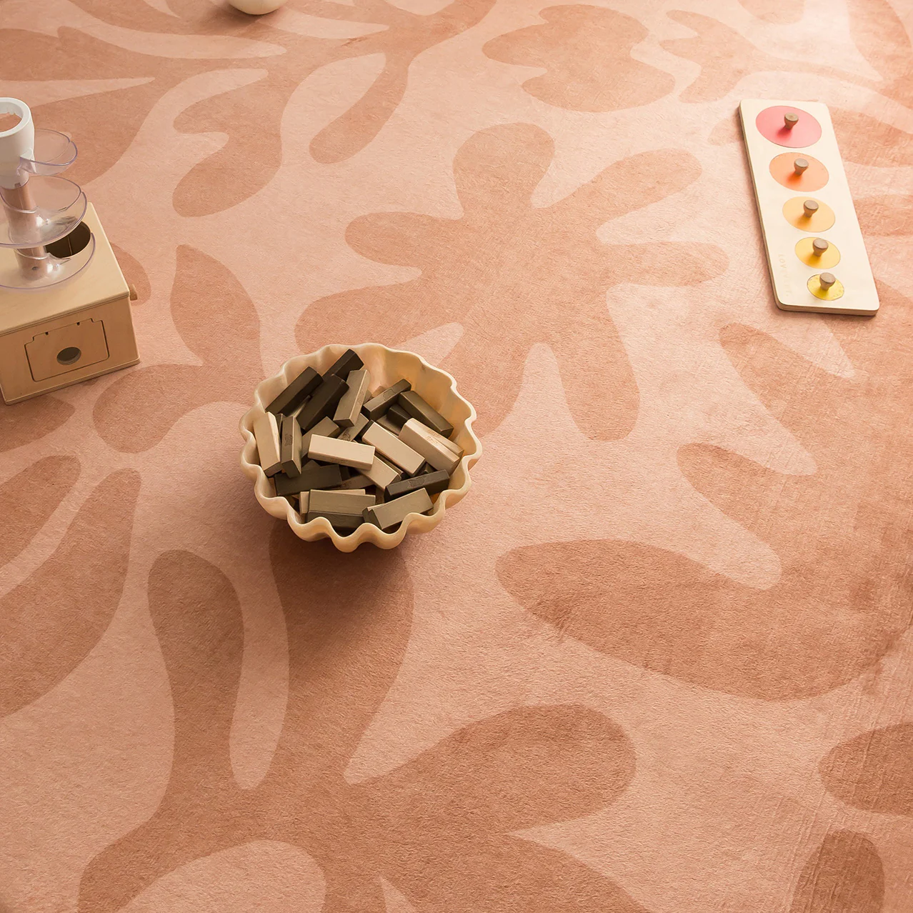 Juno Pink Terracotta Shapes Rollie Pollie Round Playmat - Image 6