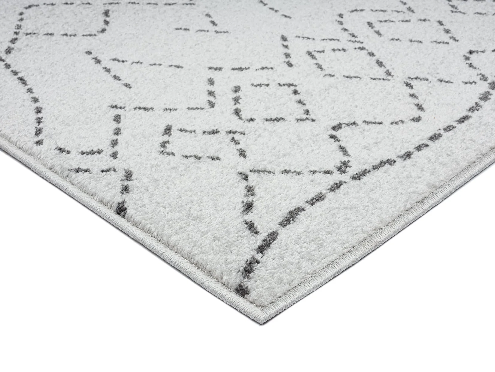 Junya Grey And Ivory Runner Rug - Image 2