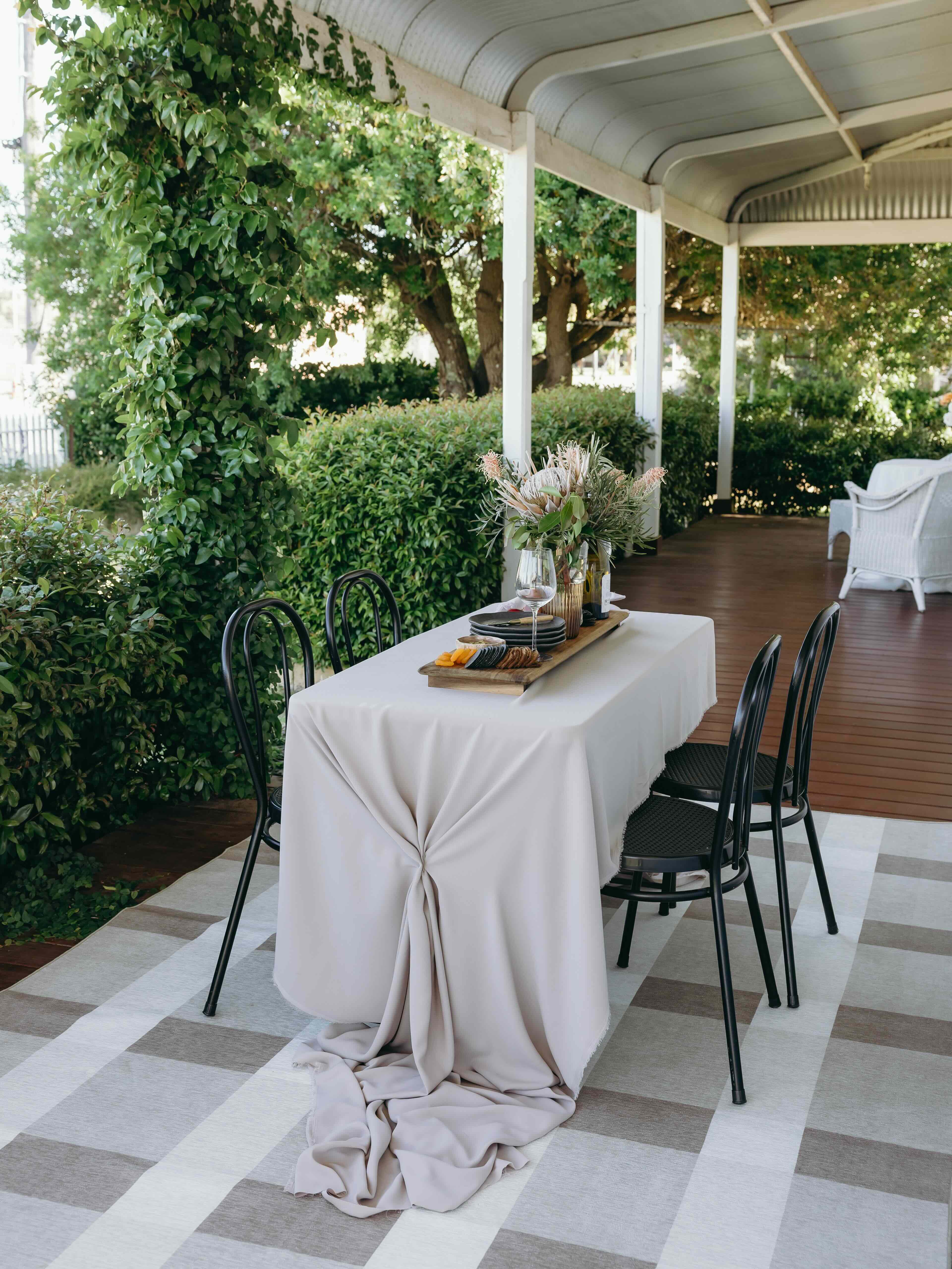 Jura Beige and Ivory Checkered Indoor Outdoor Rug - Image 8