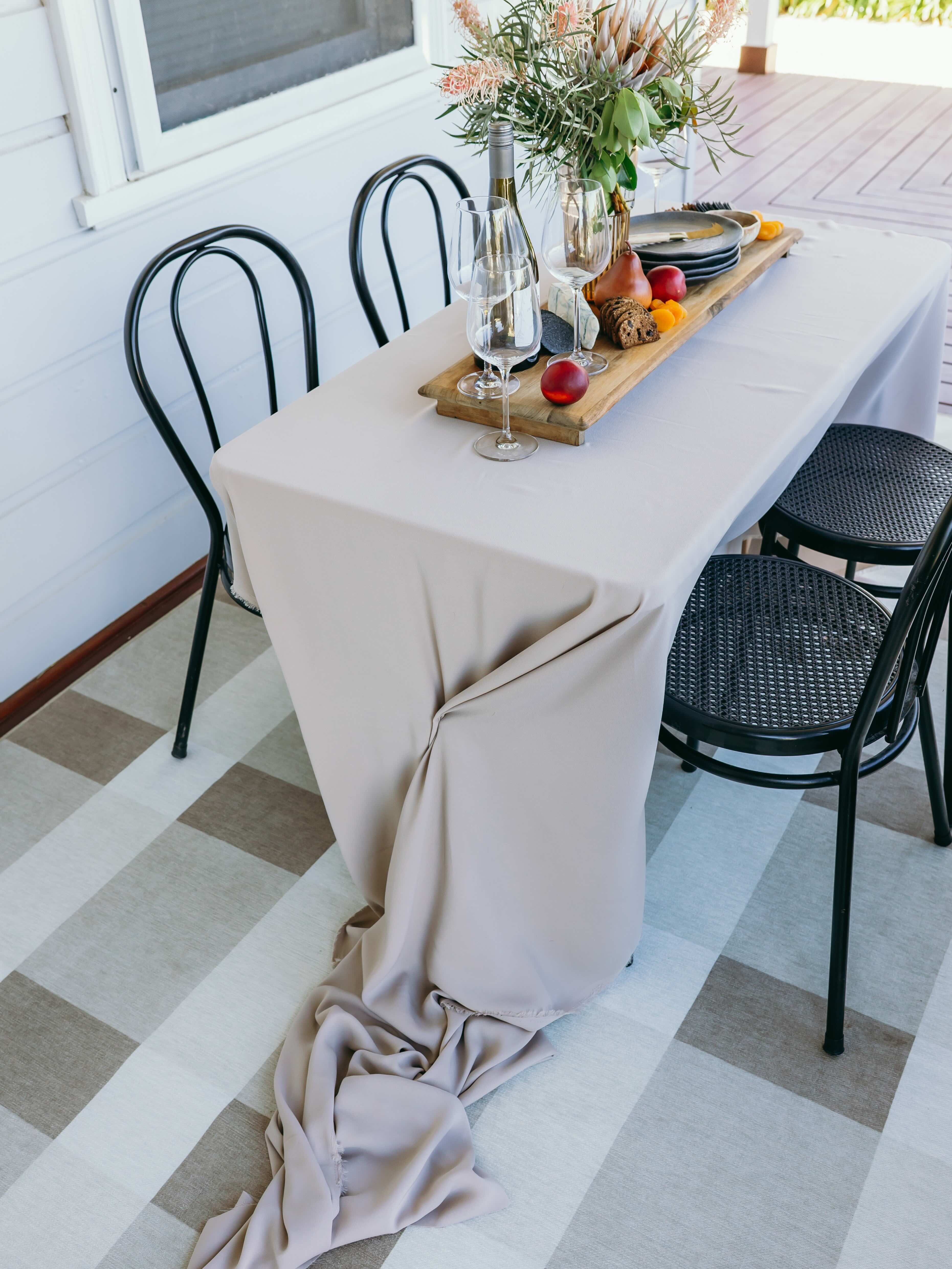 Jura Beige and Ivory Checkered Indoor Outdoor Rug - Image 9