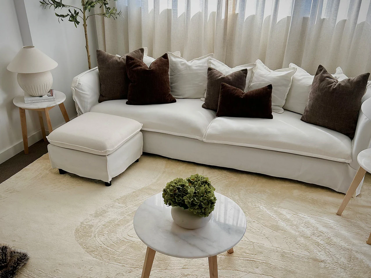 Kabir Neutral Abstract Rug - Image 3
