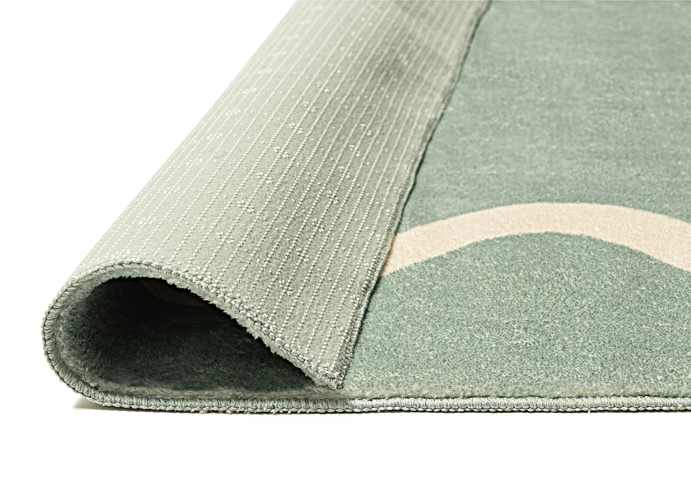 Kairo Green and Cream Wiggle Bordered Washable Rug - Image 17