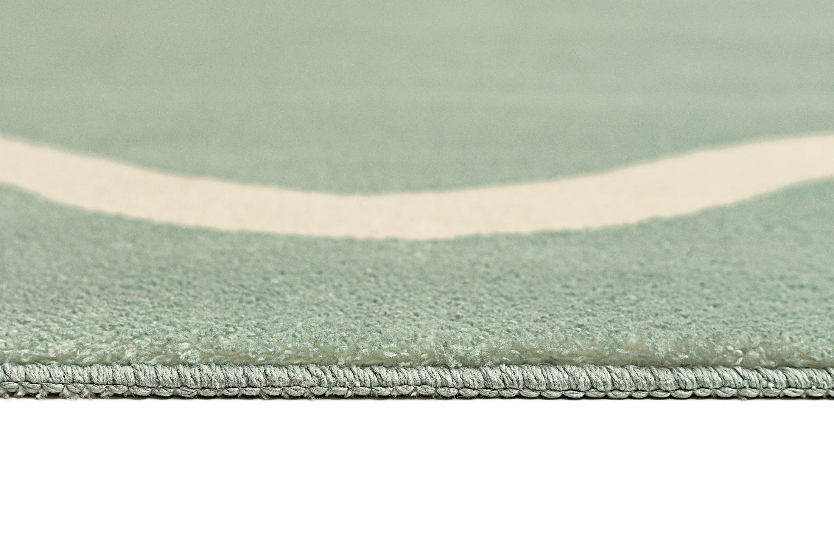 Kairo Green and Cream Wiggle Bordered Washable Rug - Image 18