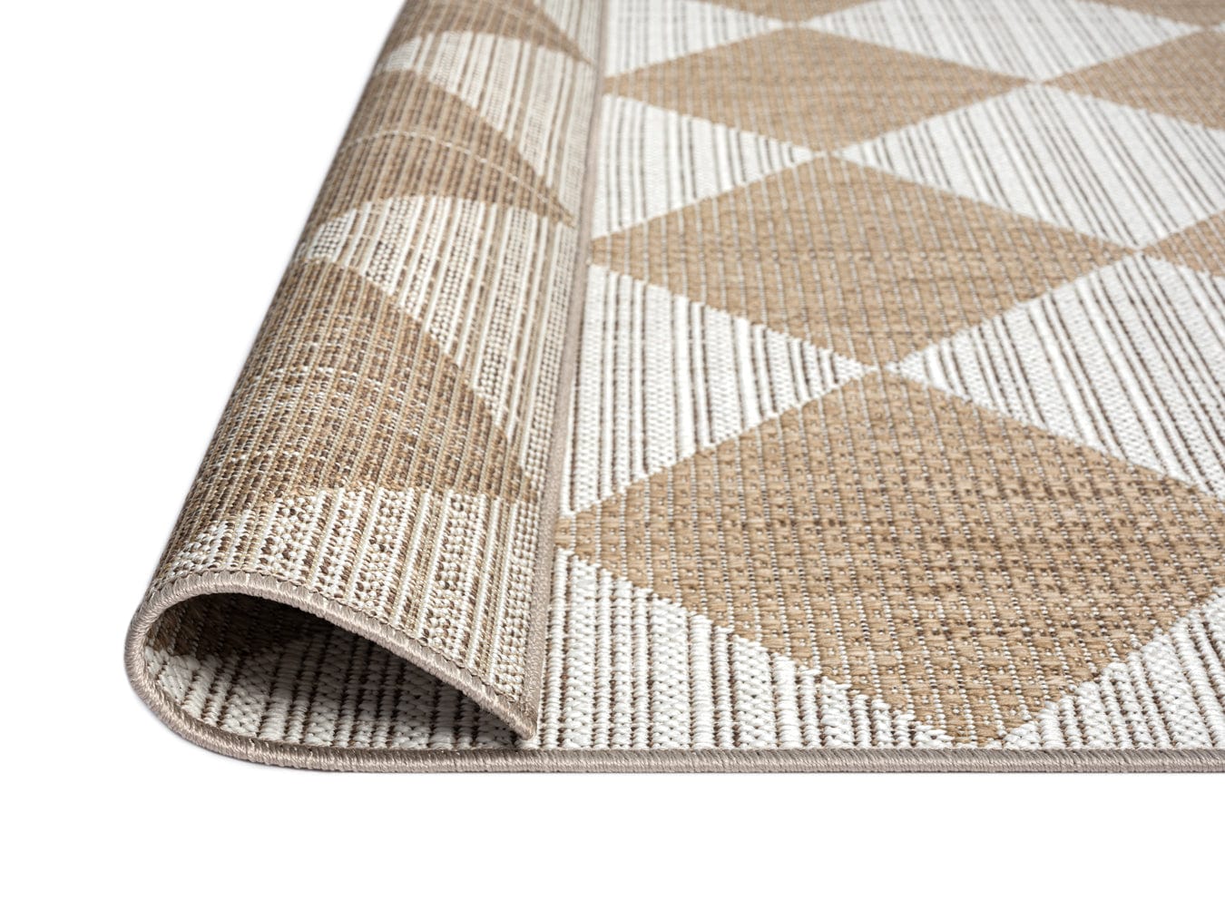 Kalei Brown and Ivory Checkered Flatweave Indoor Outdoor Rug - Image 8