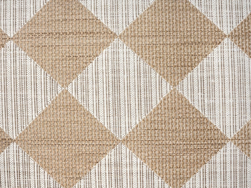 Kalei Brown and Ivory Checkered Flatweave Indoor Outdoor Rug - Image 9