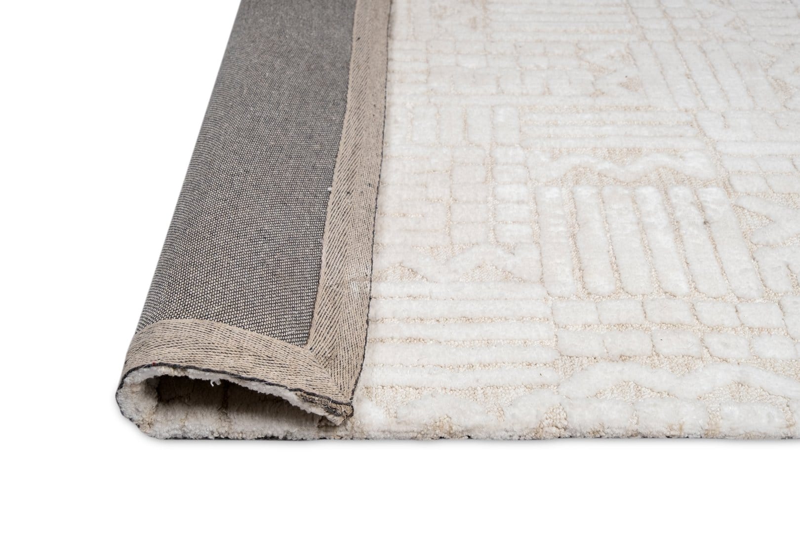 Kalinda Beige and Ivory Geometric Tribal Rug - Image 19