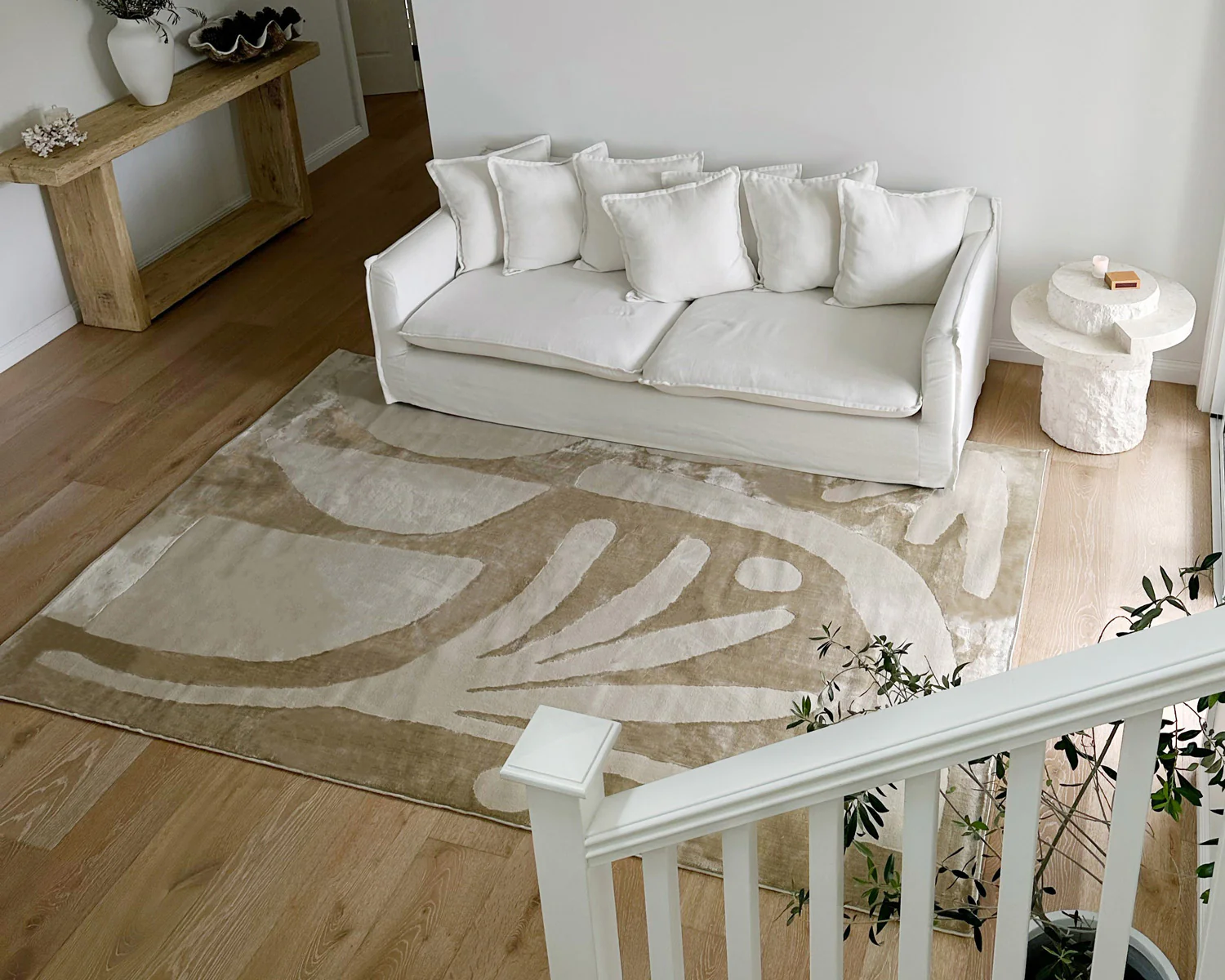 Kallua Textured Abstract Neutral Rug - Image 10